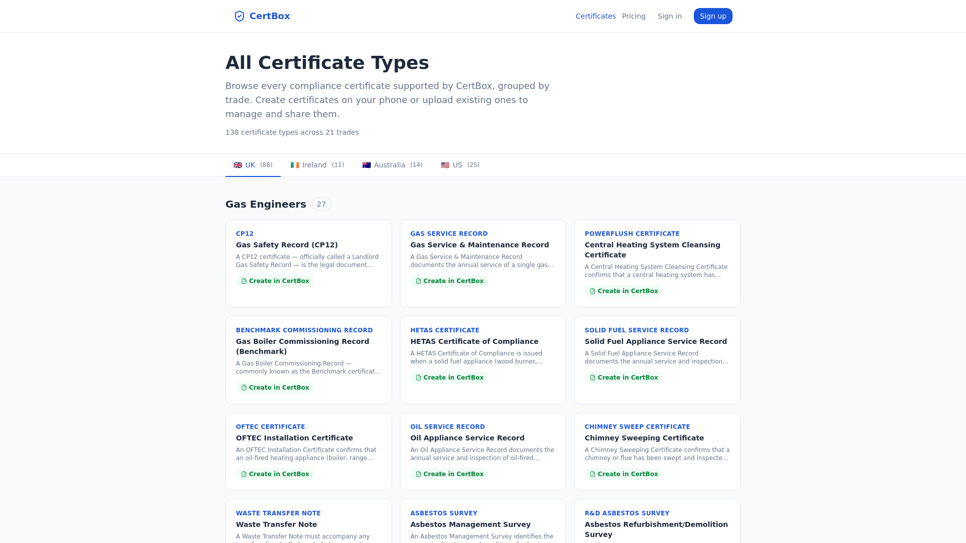 website screenshot of https://certbox.pages.dev/
