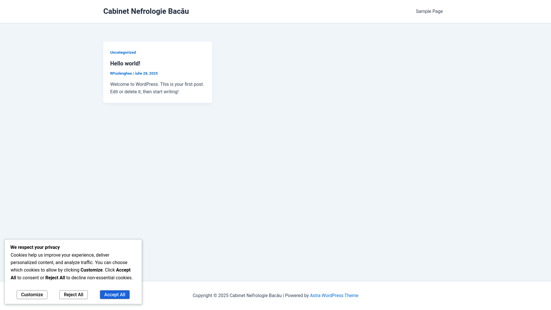 website screenshot of https://nefrologbacau.ro/