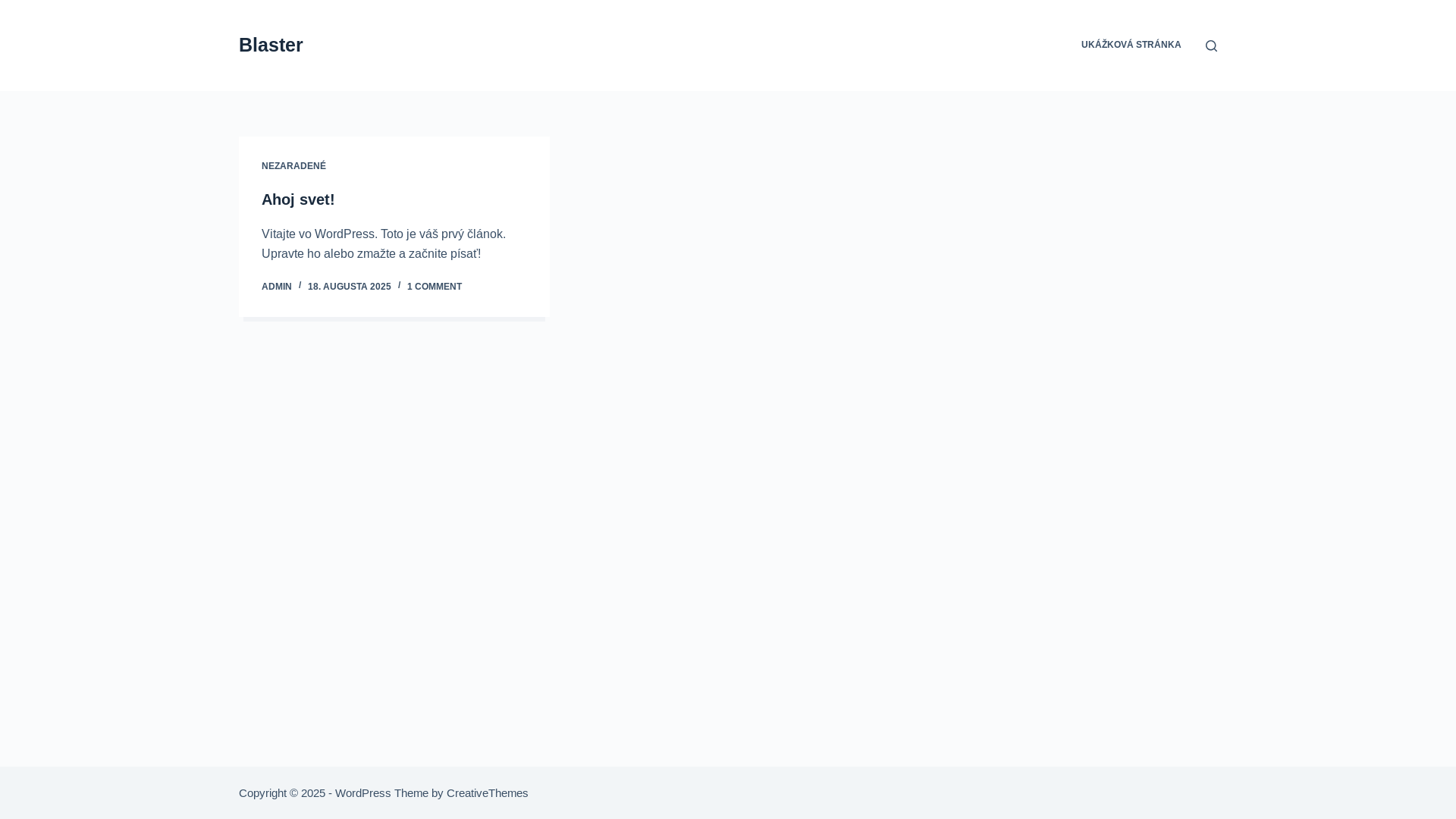 website screenshot of https://blasterland.cz/
