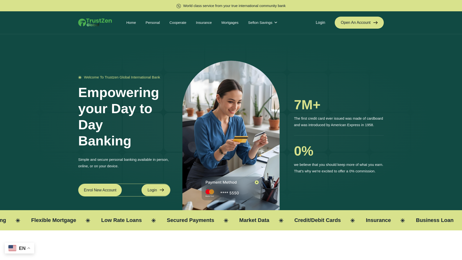website screenshot of https://www.trustzenglob.com/
