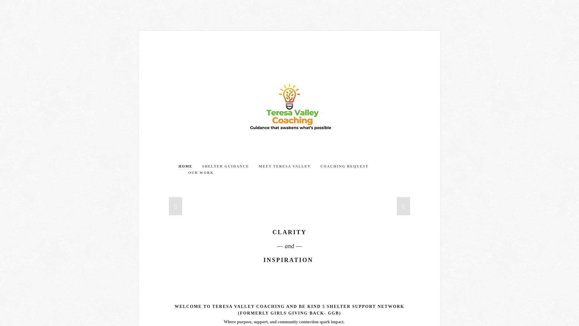 website screenshot of https://teresavalleycoaching.com/