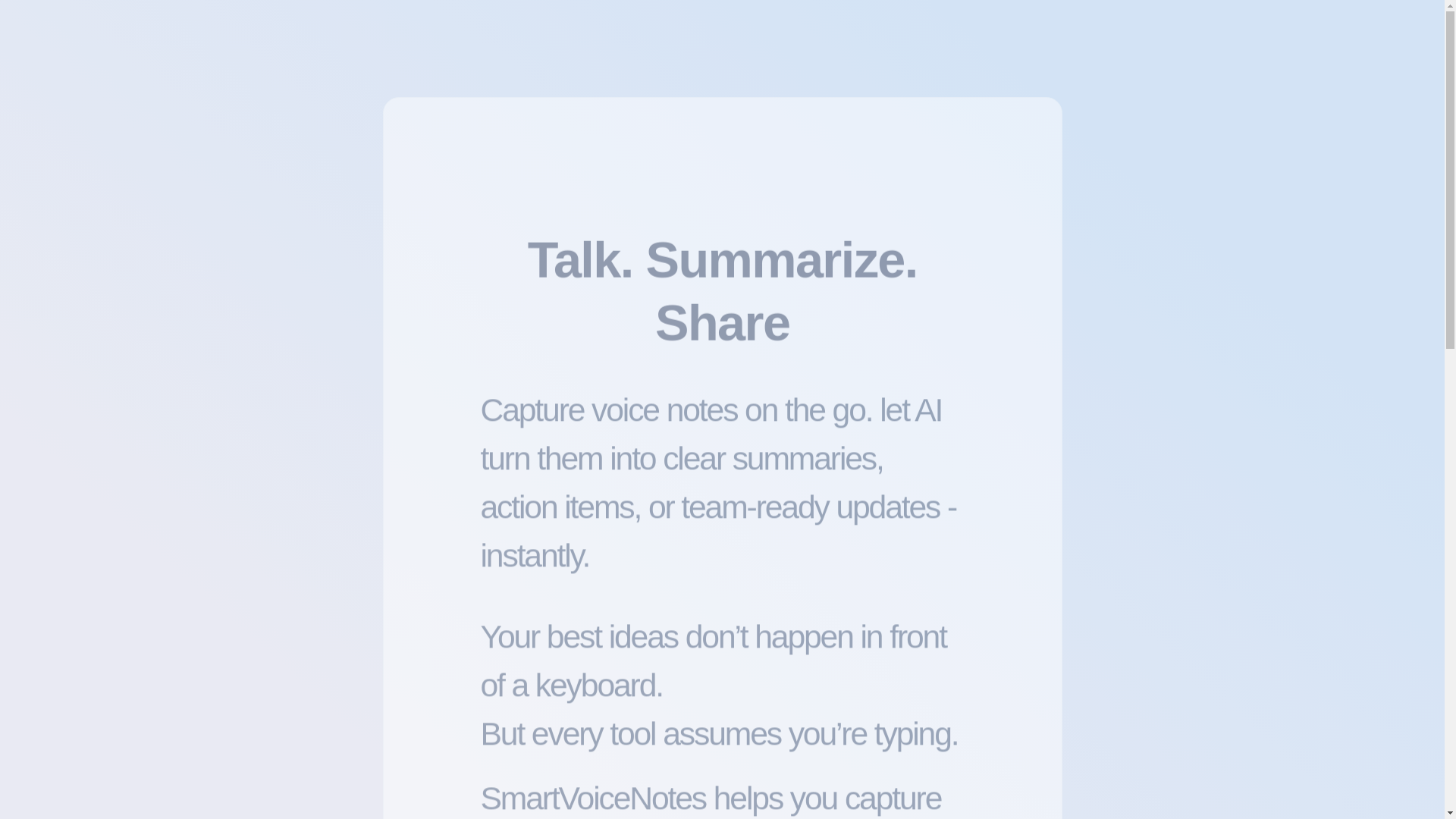 website screenshot of https://smartvoicenotes.com/