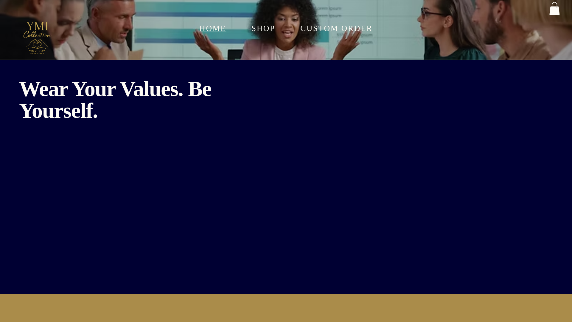 website screenshot of https://ymicollections.com