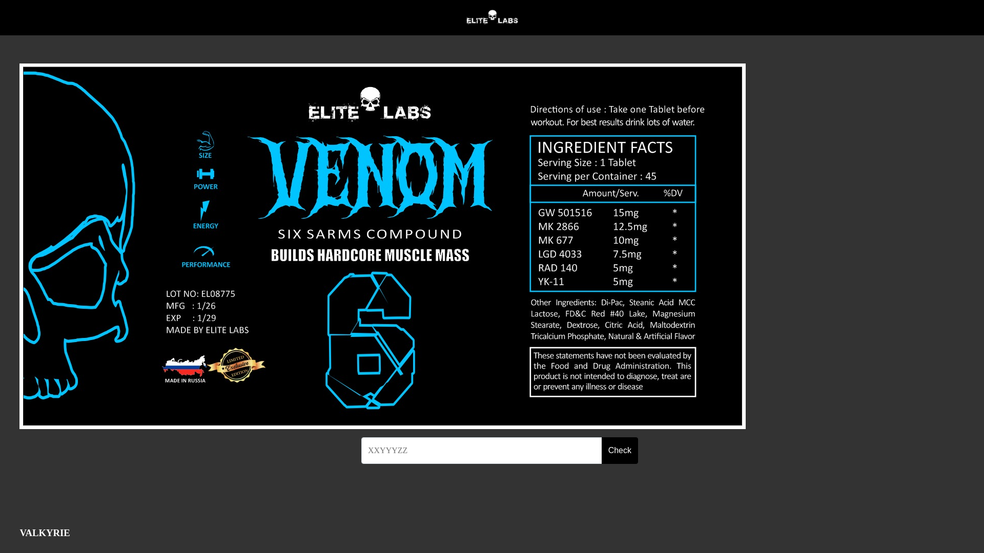 website screenshot of https://elite-labs.xyz/