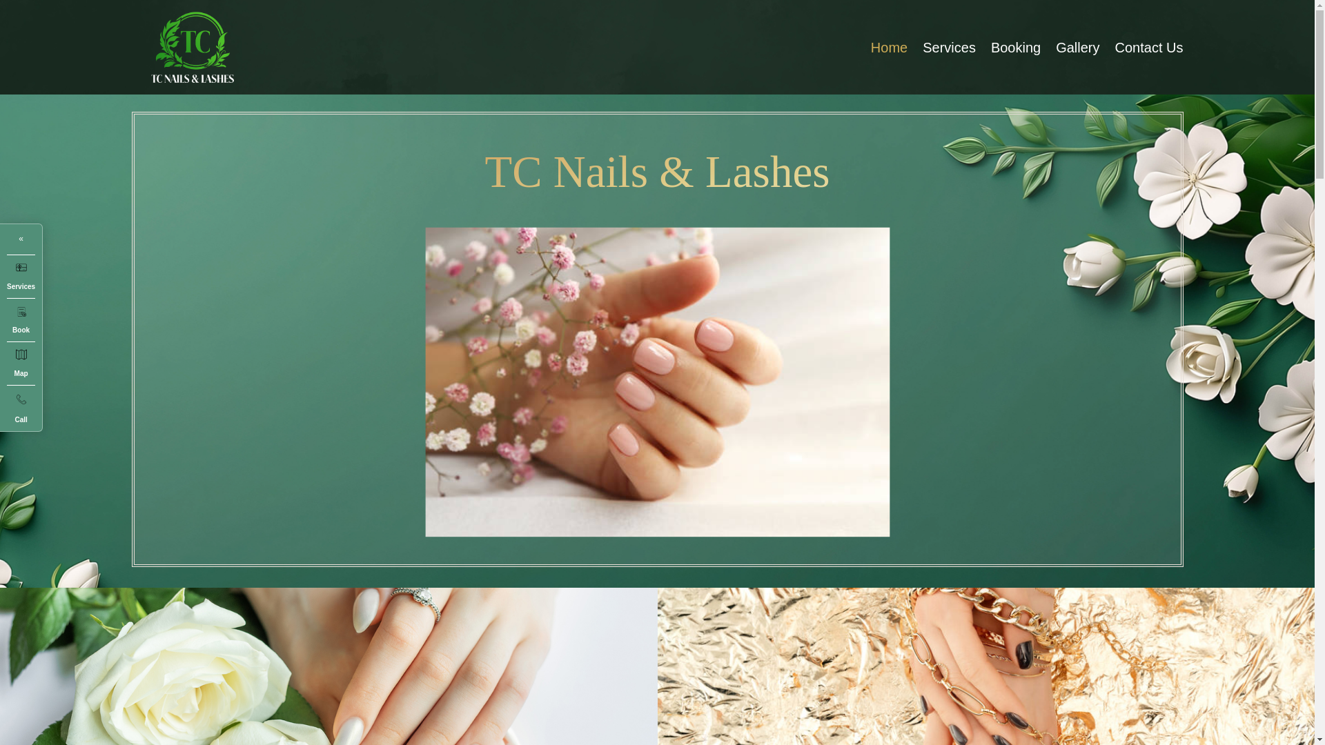 website screenshot of https://tcnailsandlash.com/