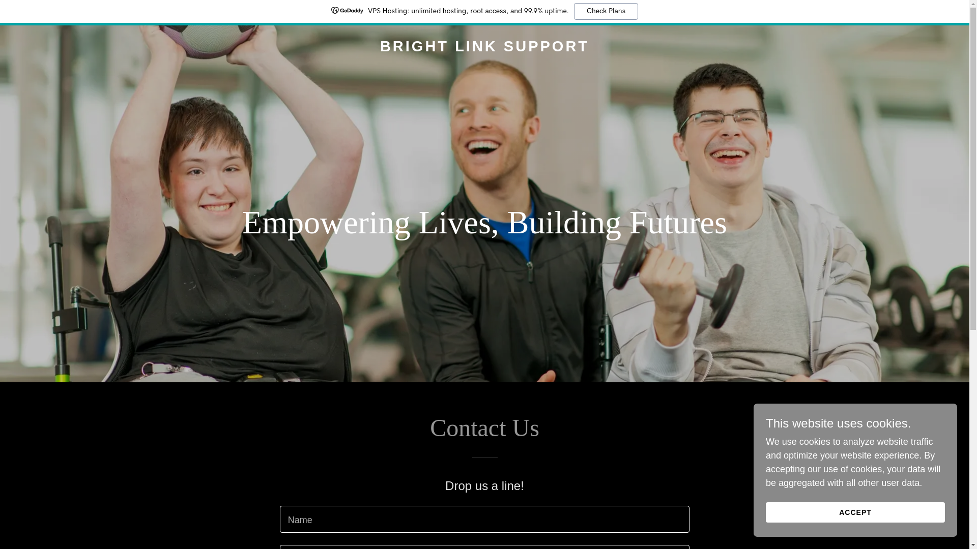 website screenshot of https://brightlinksupport.com.au/