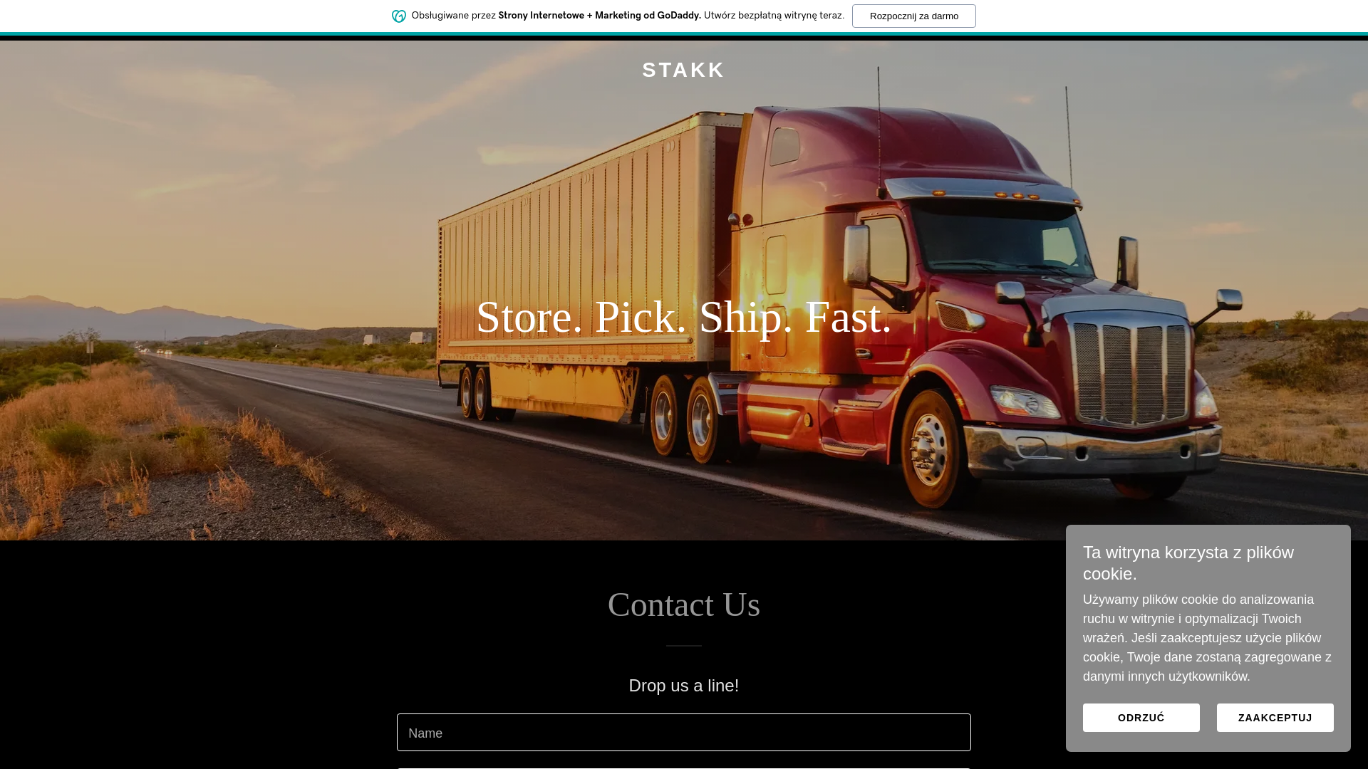 website screenshot of https://stakk.pl/