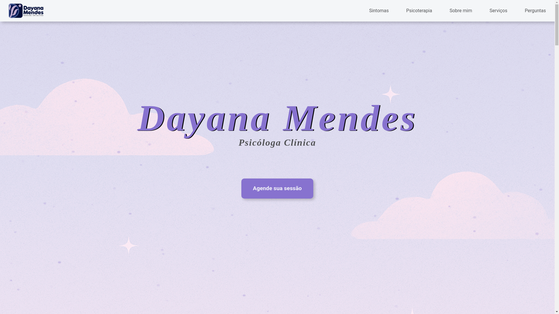 website screenshot of https://psidayanamendes.com.br/