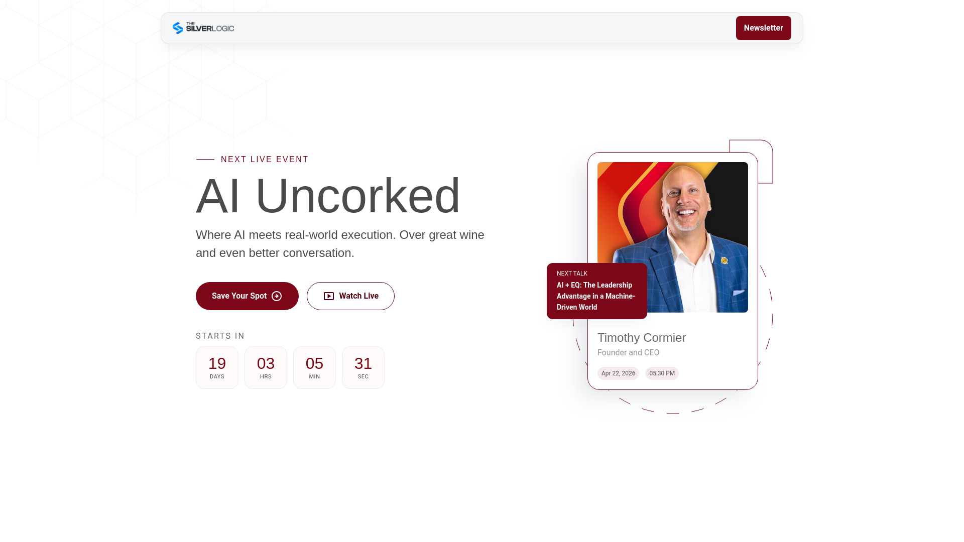 website screenshot of https://aiuncorked.ai/