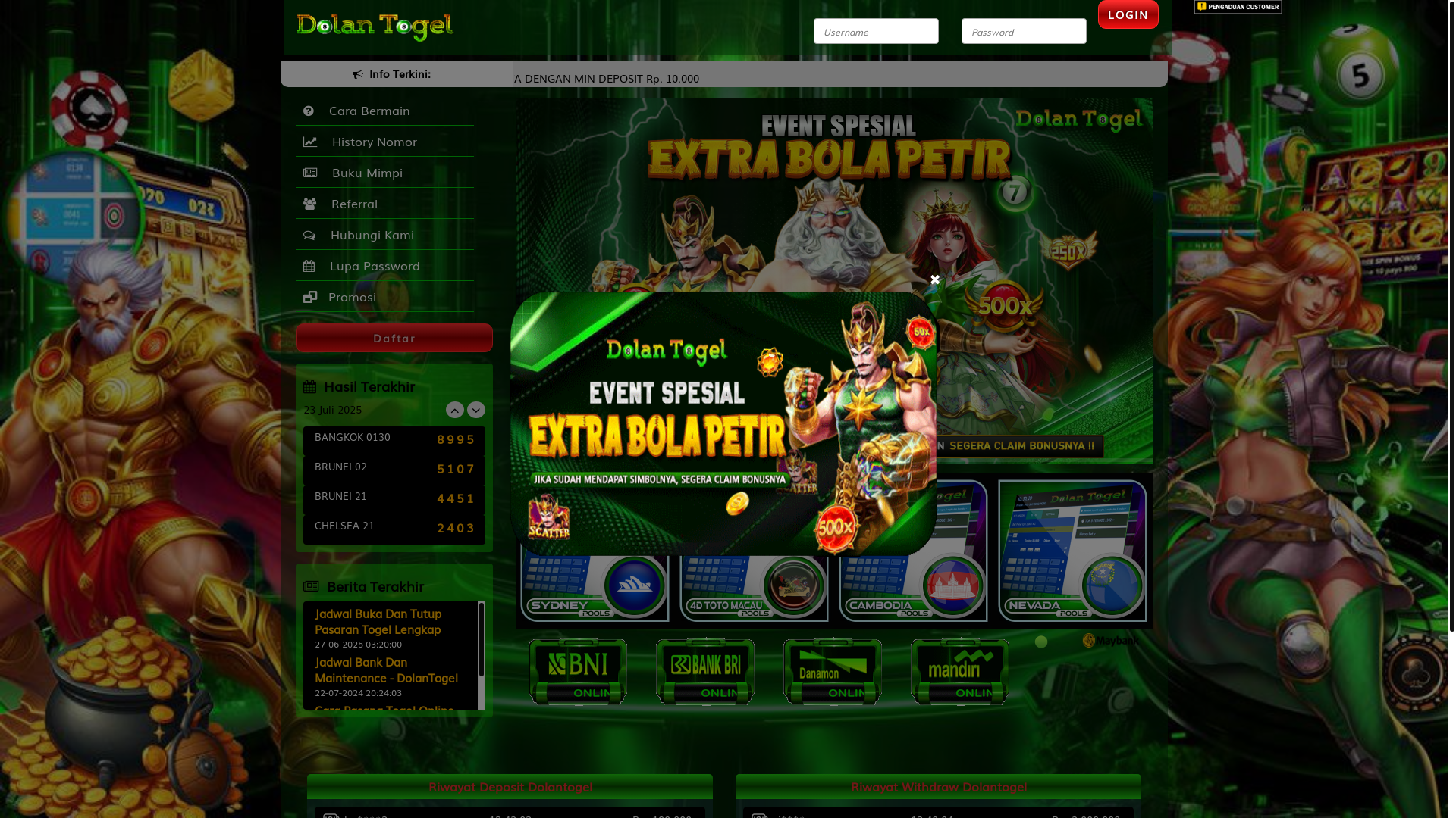 website screenshot of https://dolansuper.net/