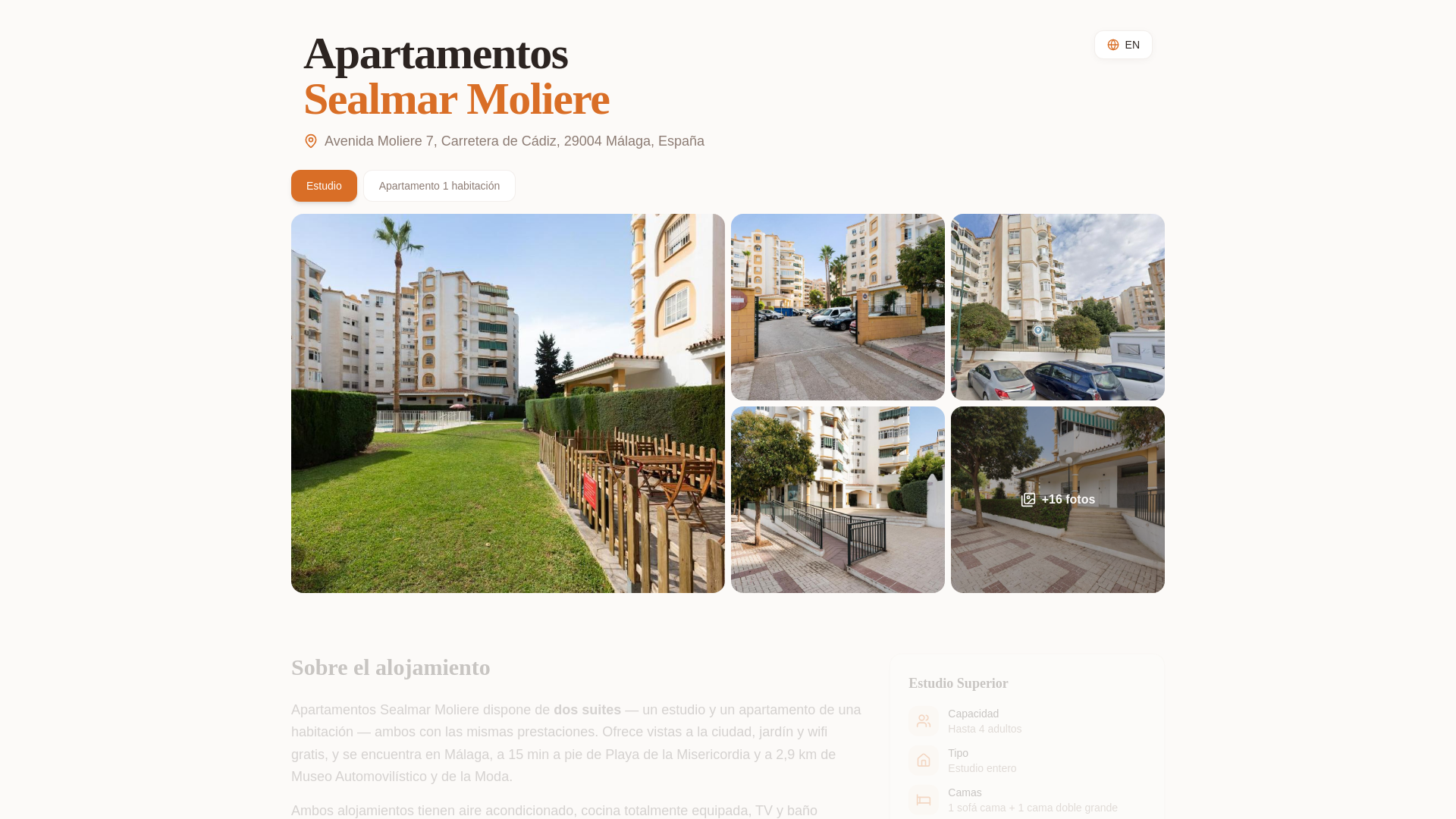 website screenshot of https://alquilerapartamentosealmar.com