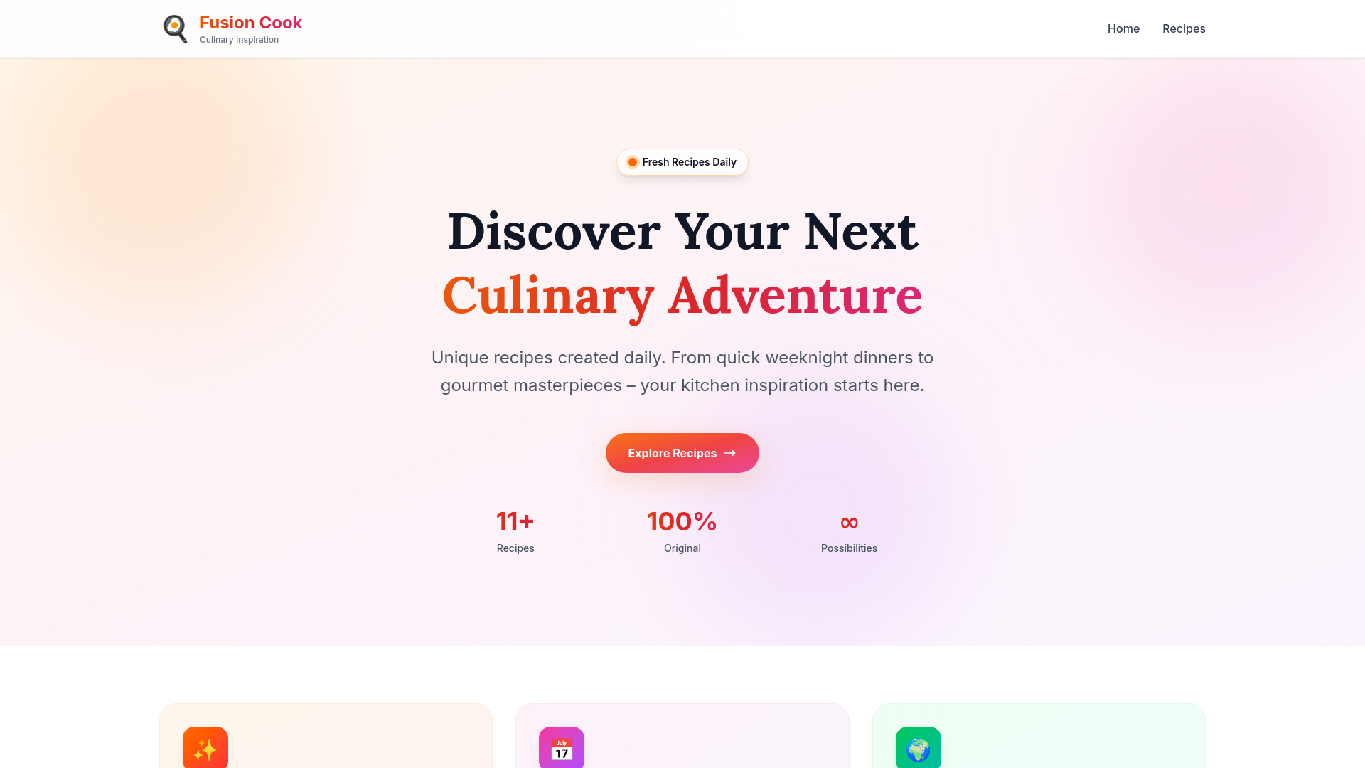 website screenshot of https://fusion-cook.com/