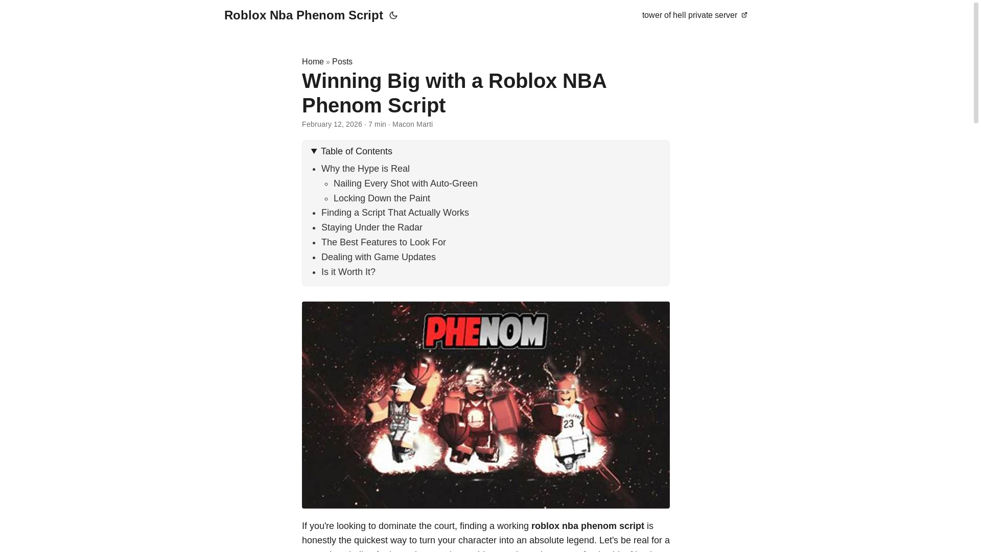 website screenshot of https://roblox-nba-phenom-script.pages.dev/