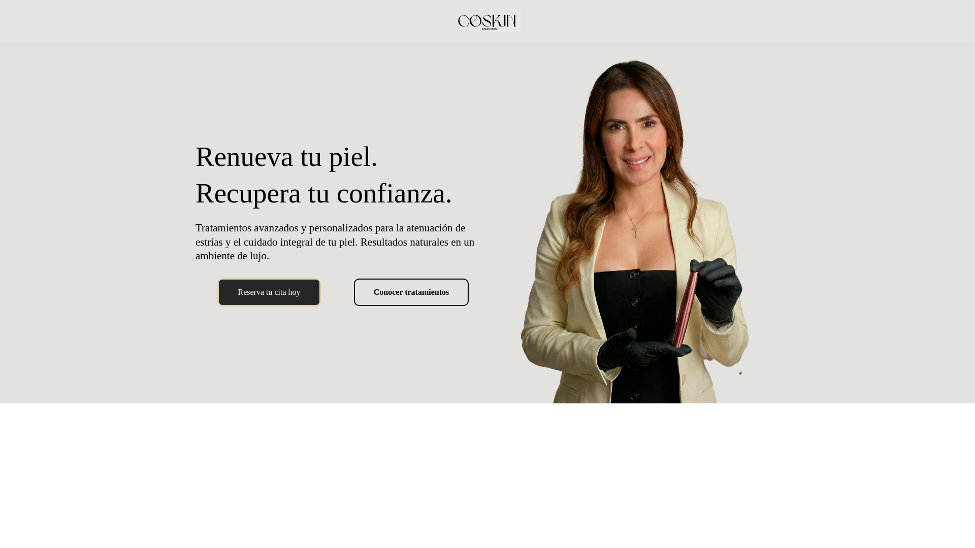 website screenshot of https://coskincolombia.com/