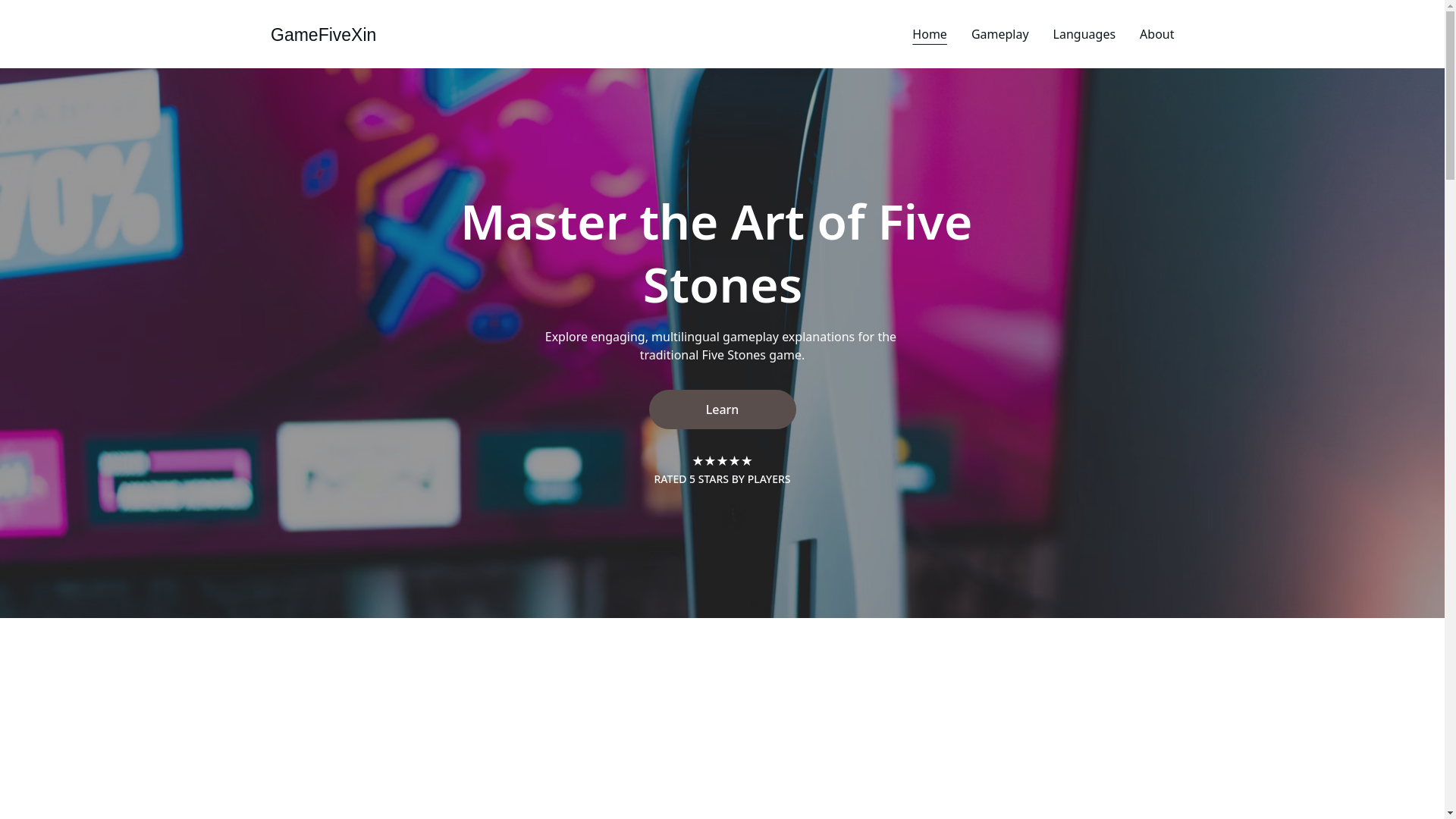 website screenshot of https://gamefivexin.online/