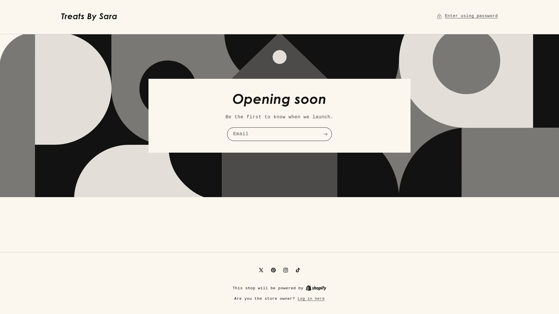 website screenshot of https://treatsbysara.store/