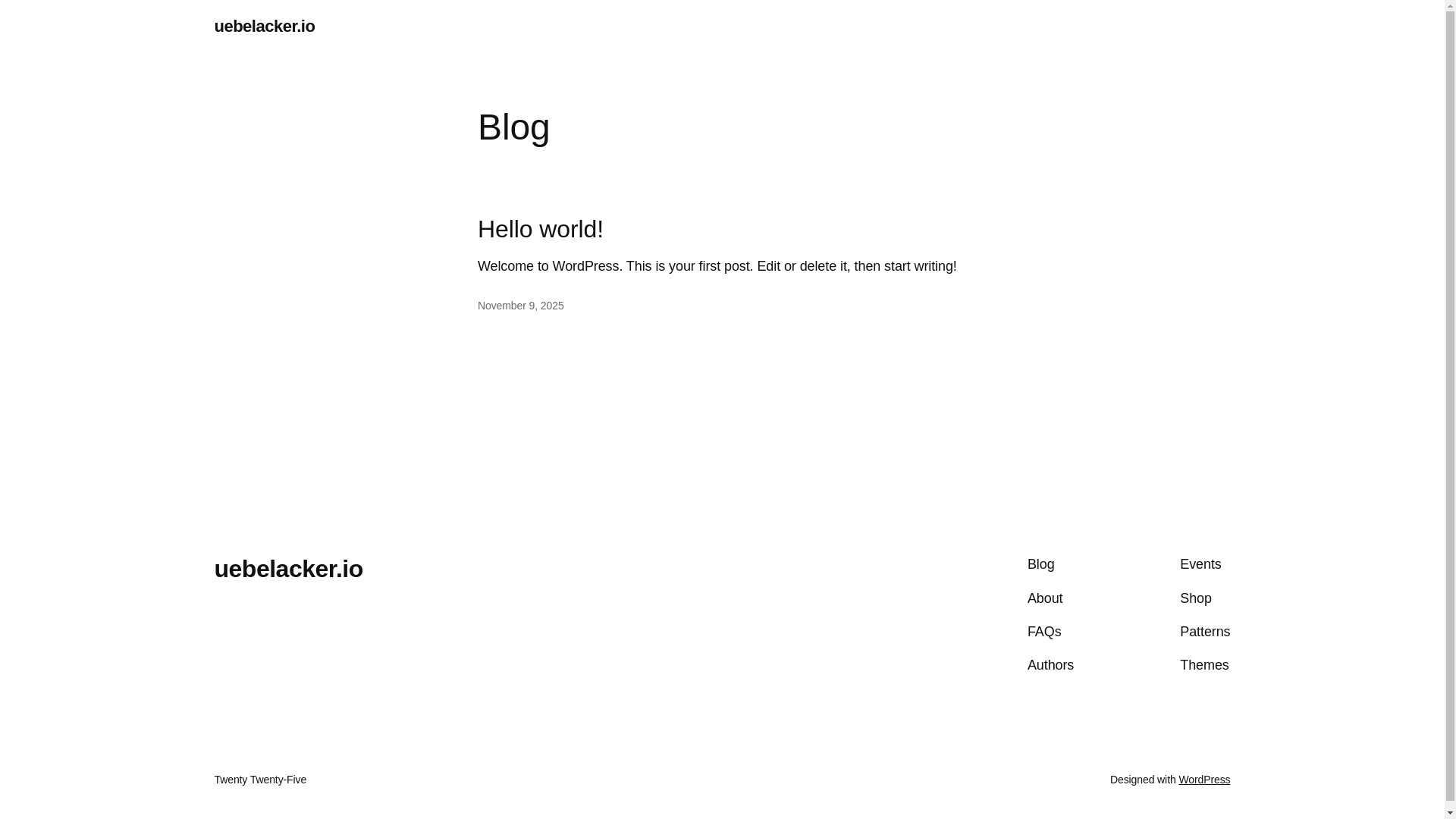 website screenshot of https://uebelacker.io/