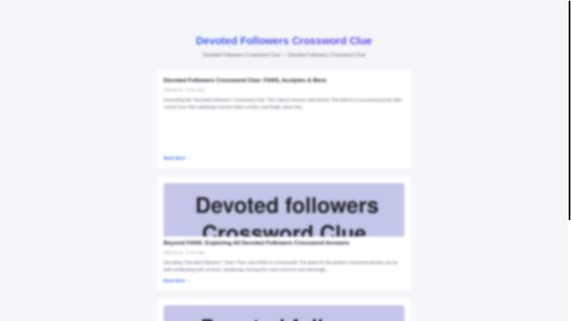 website screenshot of https://devoted-followers-crossword-clue.pages.dev/