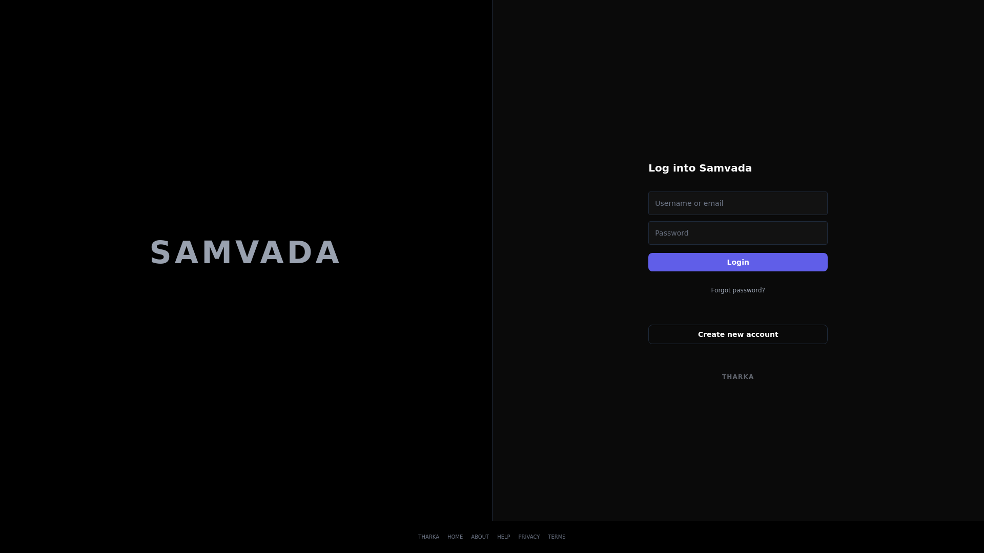 website screenshot of https://samvada.pages.dev/