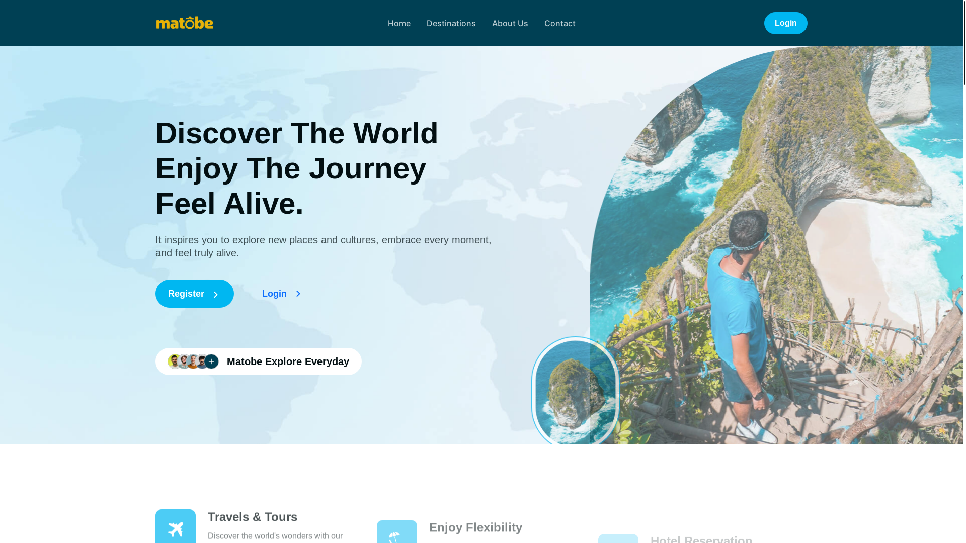 website screenshot of https://matobe.world/