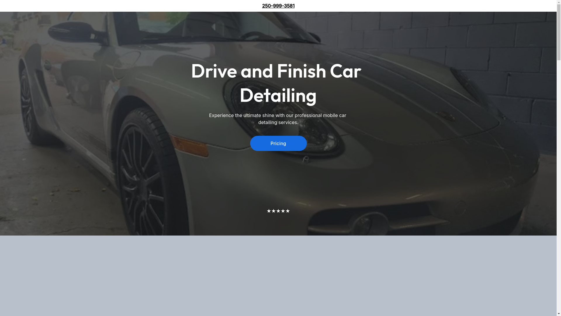 website screenshot of https://driveandfinishcardetailing.shop/