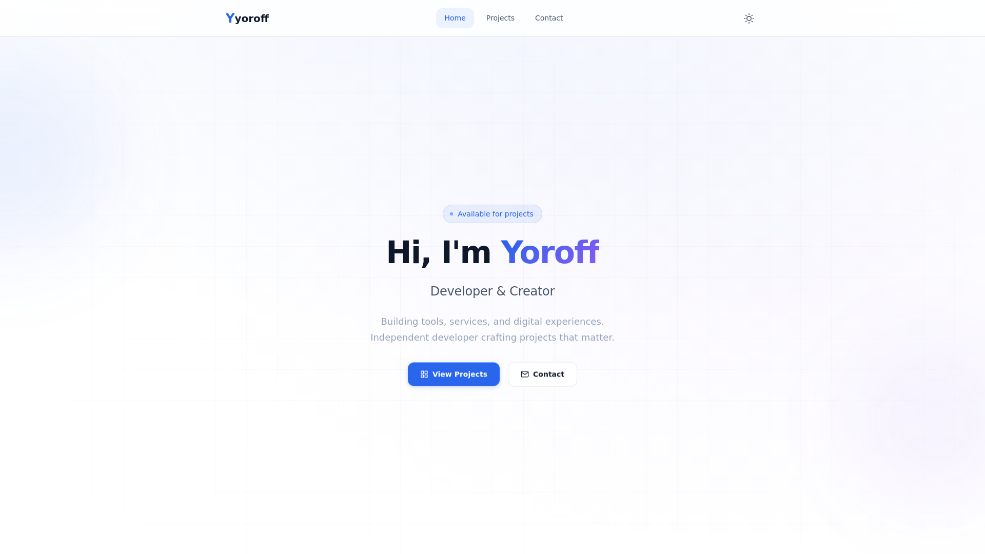 website screenshot of https://yoroffmainsite.pages.dev/