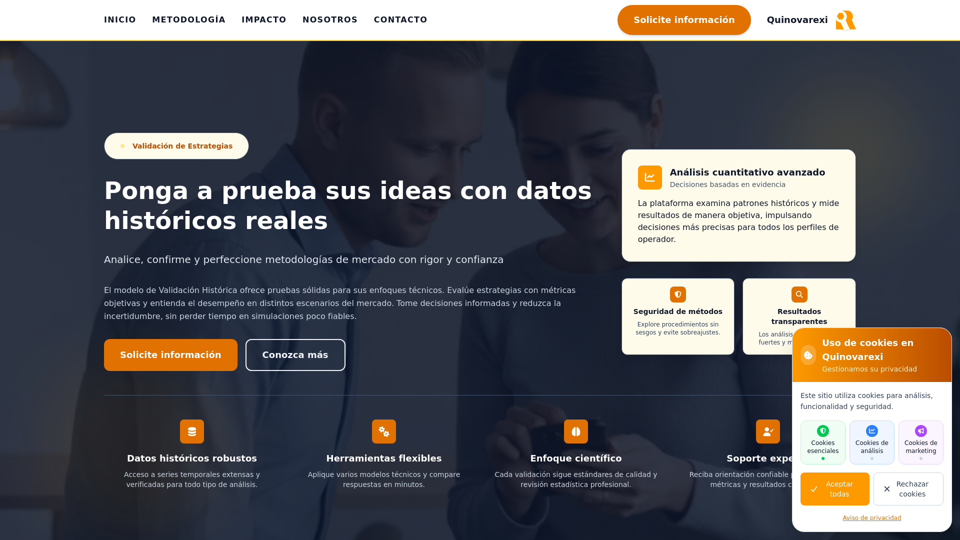 website screenshot of https://quinovarexi.com/