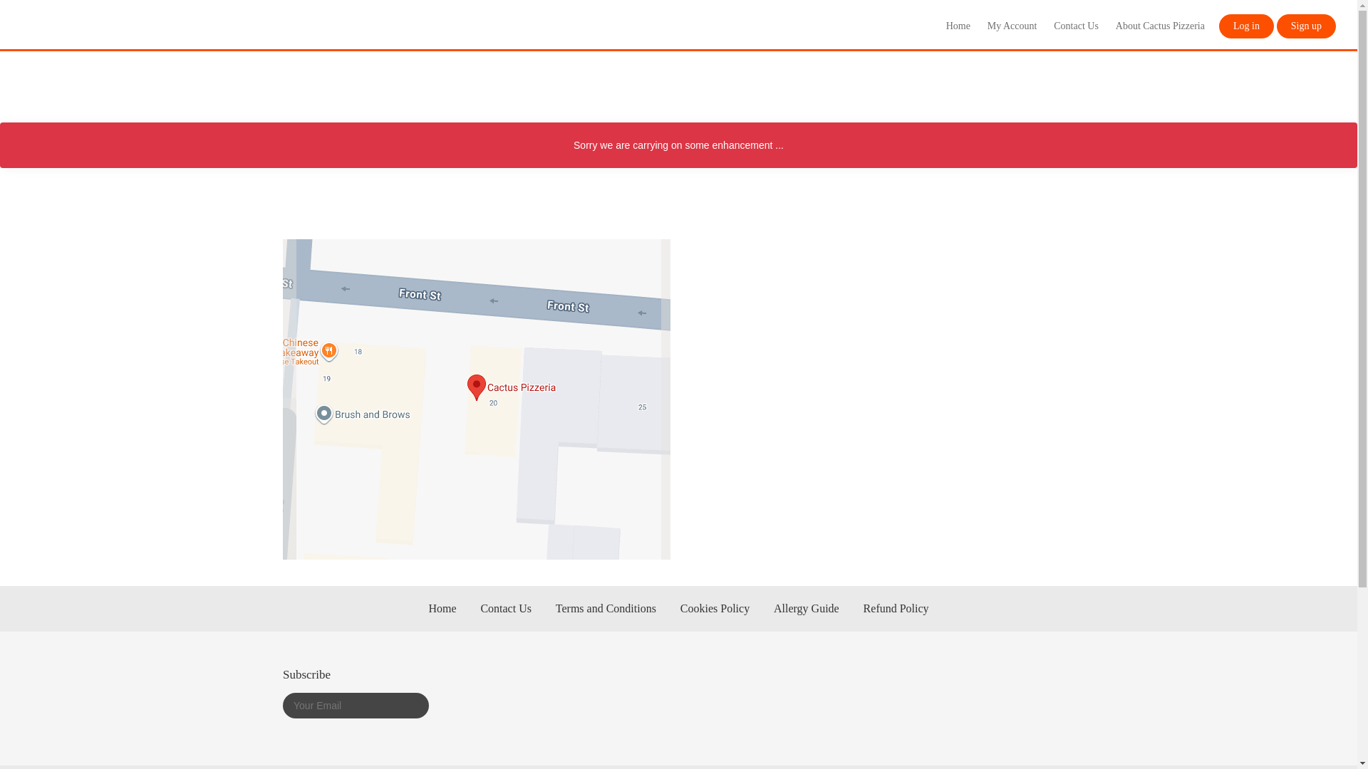 website screenshot of https://washingtoncactuspizzeria.co.uk/