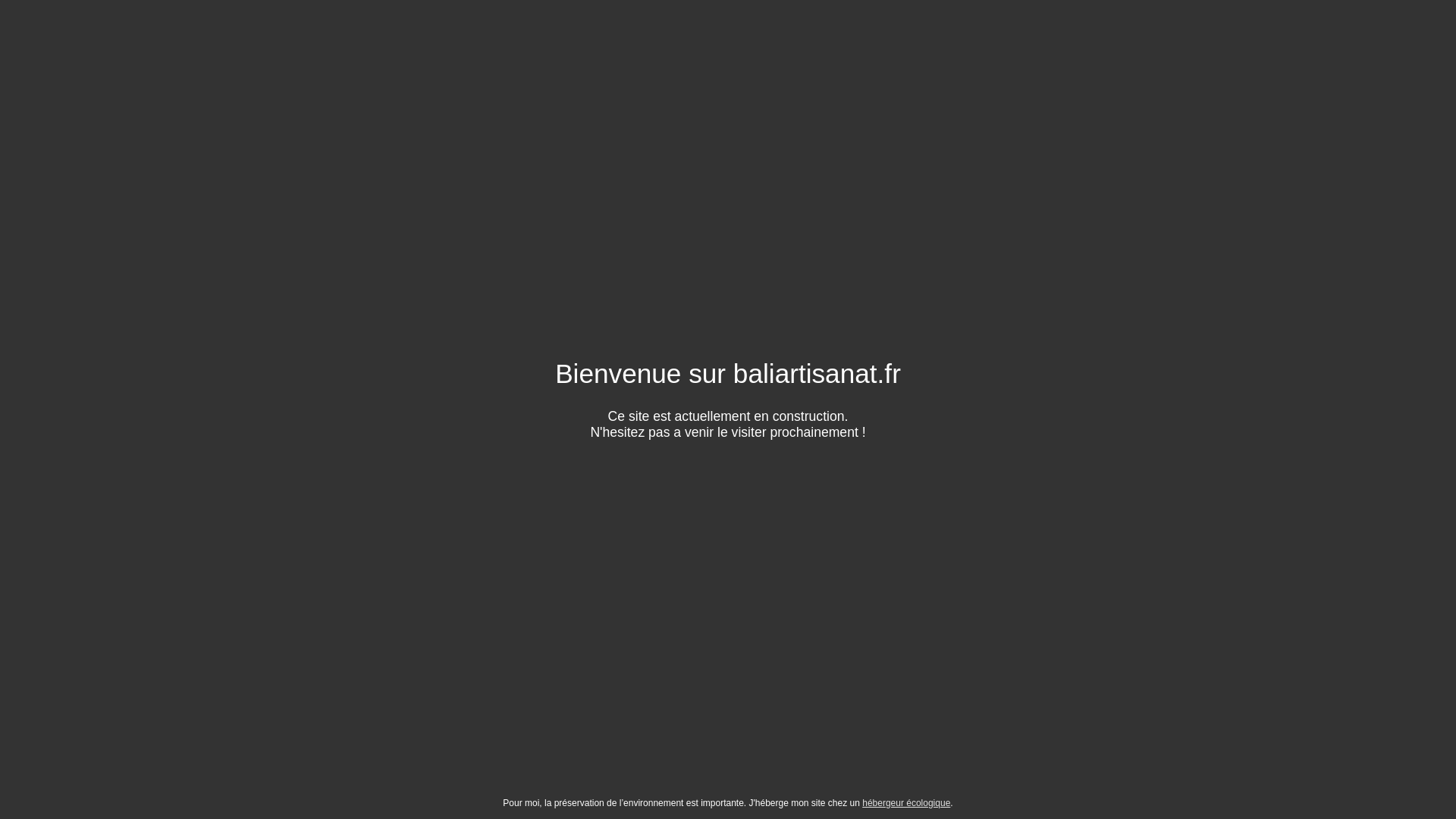 website screenshot of https://baliartisanat.fr/