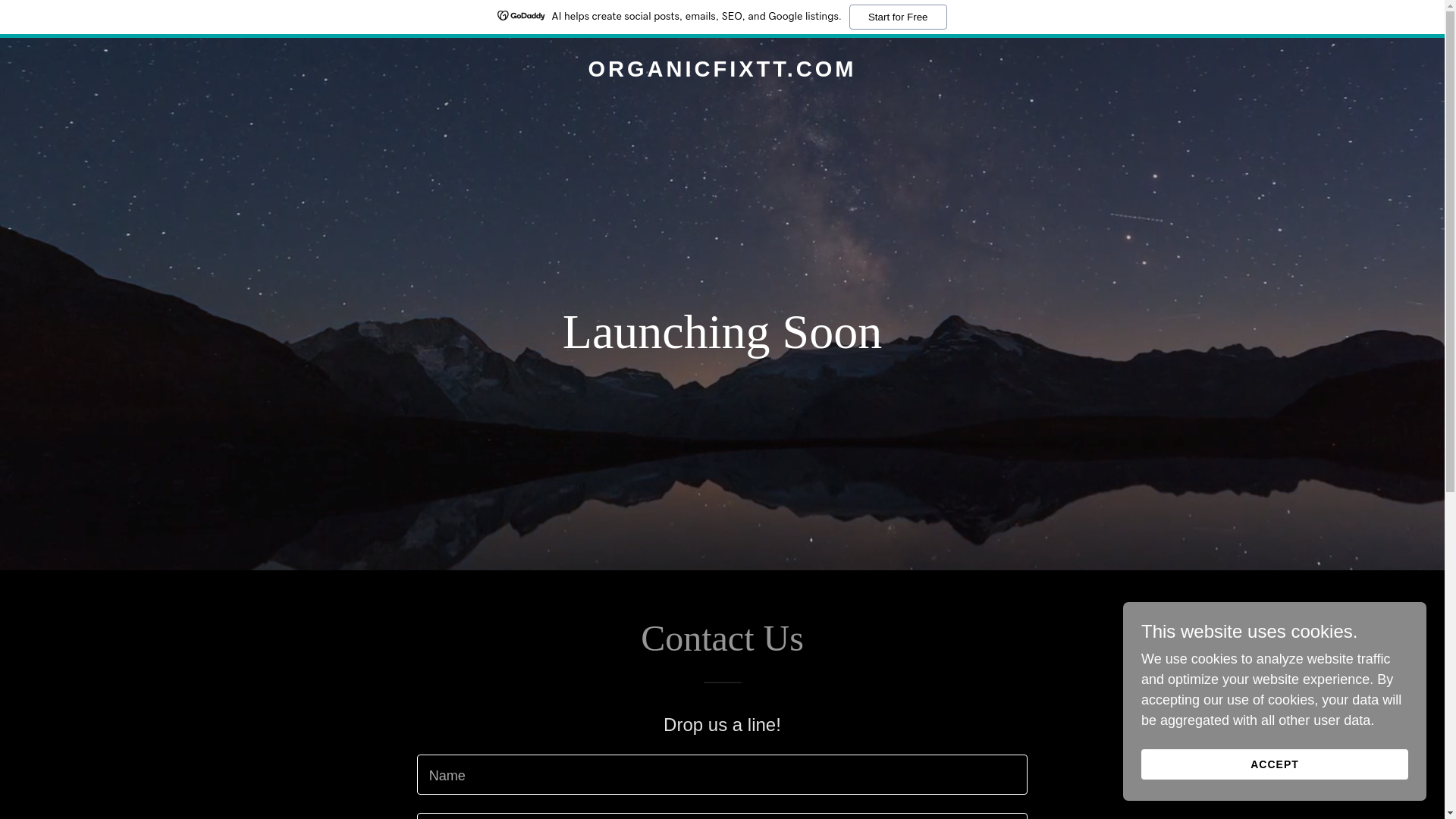 website screenshot of https://organicfixtt.com/