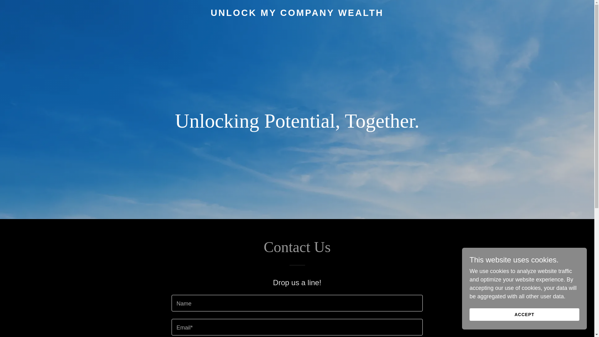 website screenshot of https://unlockmycompanywealth.com/