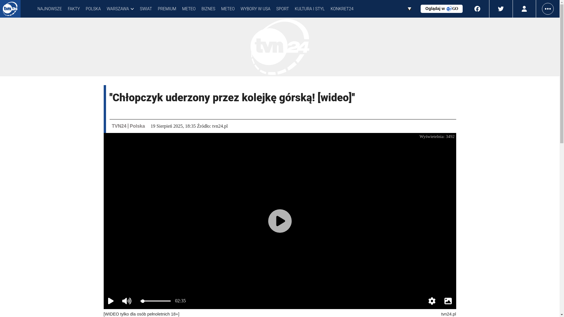 website screenshot of https://tvn24-tablicadnia.pl/