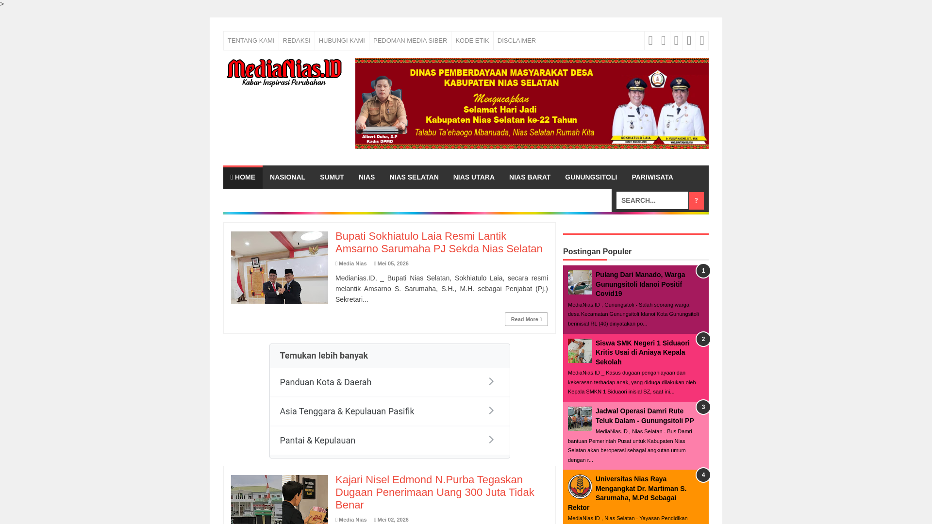 website screenshot of https://medianias.id