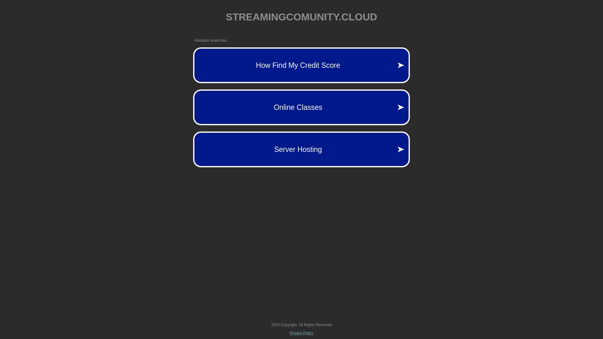 website screenshot of https://streamingcomunity.cloud/