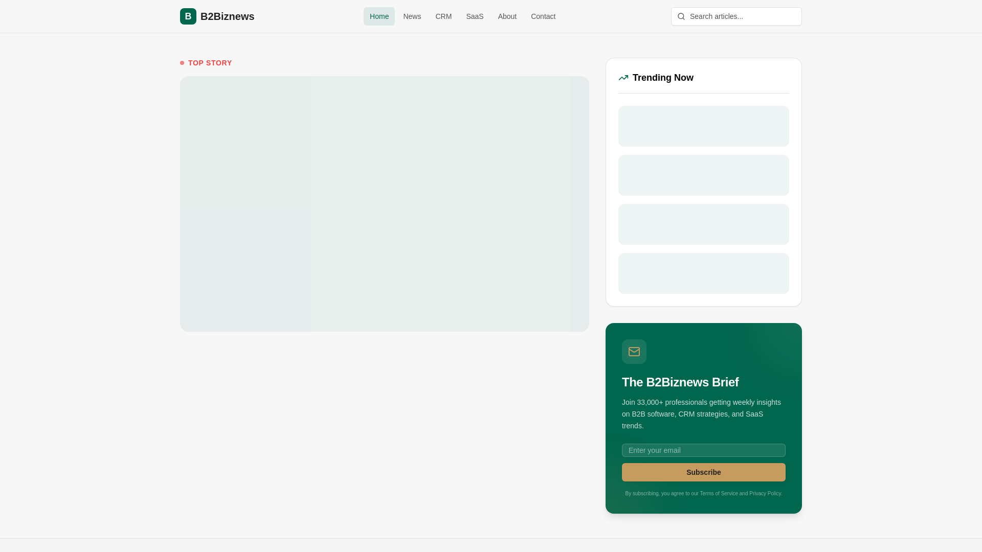 website screenshot of https://b2biznews.blog/