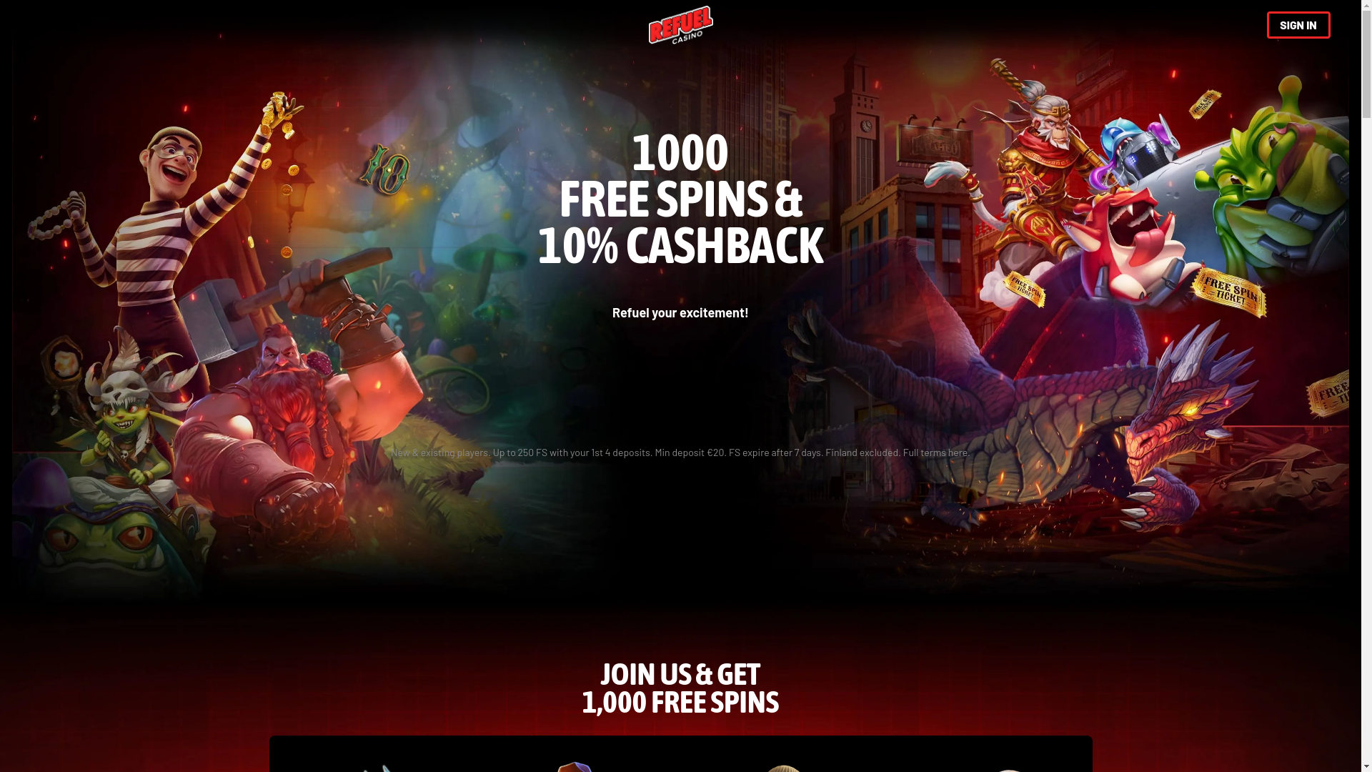 website screenshot of https://landing-refuelcasino.pages.dev/
