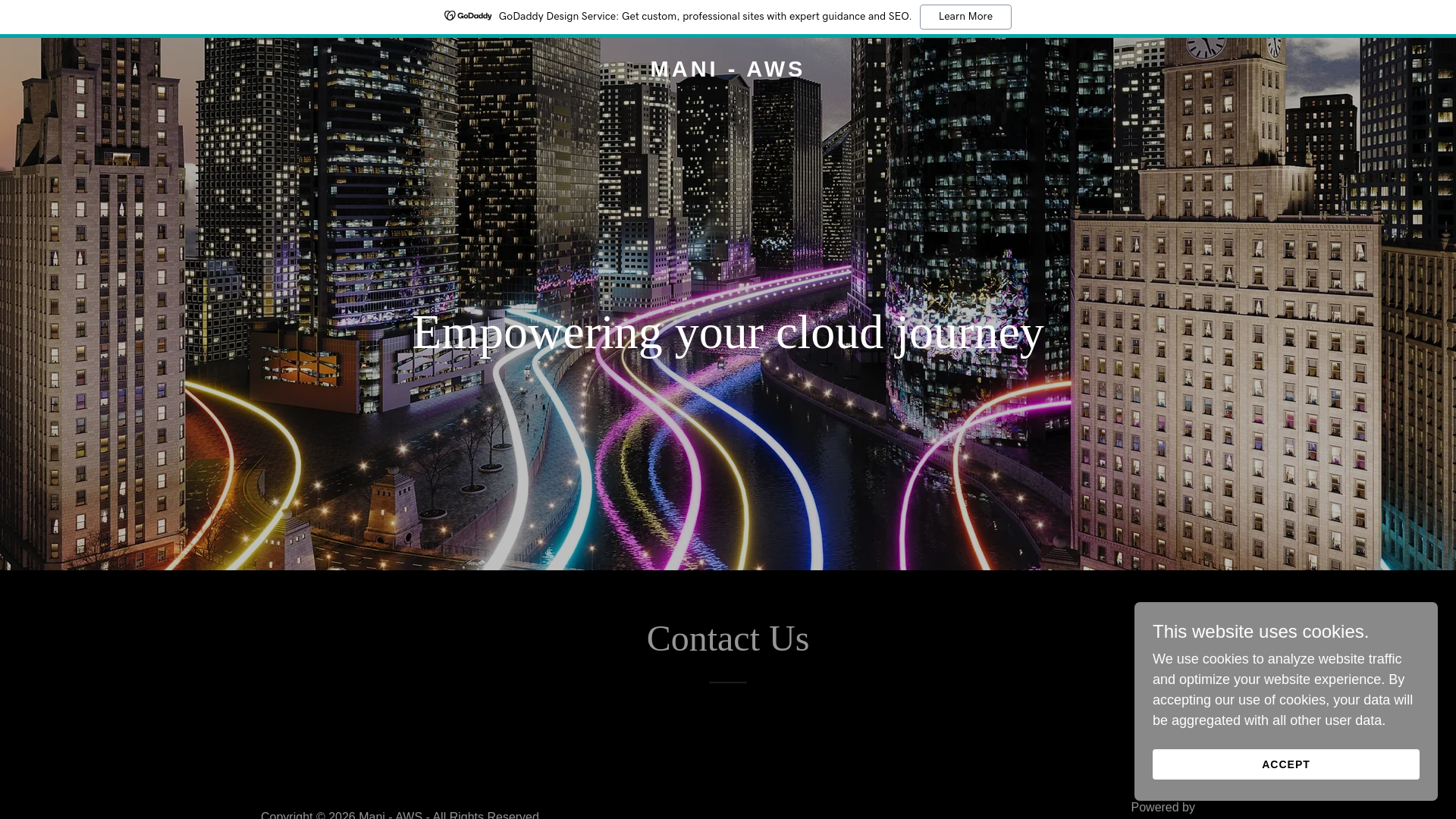 website screenshot of https://maniaws.in/
