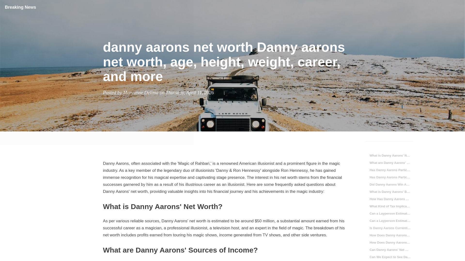 website screenshot of https://danny-aarons-net-worth.pages.dev/