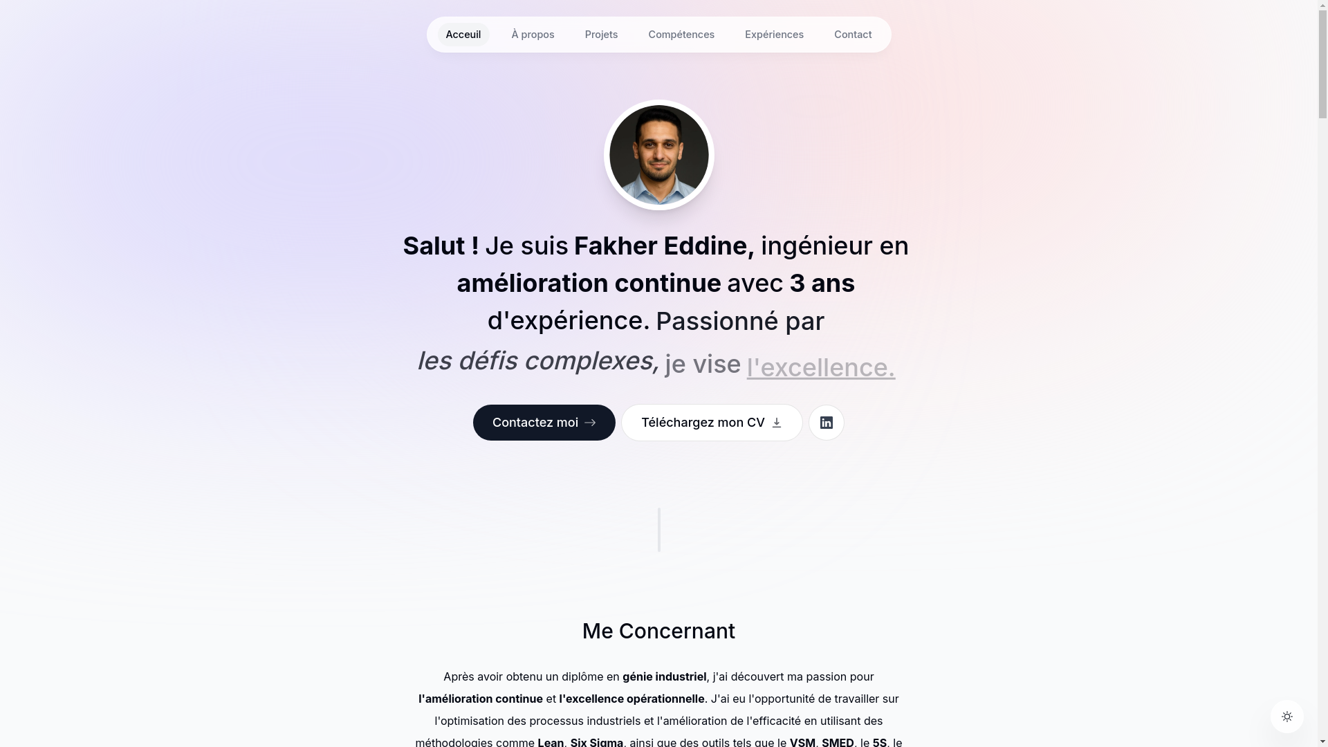 website screenshot of https://optimizewithfakher.net/