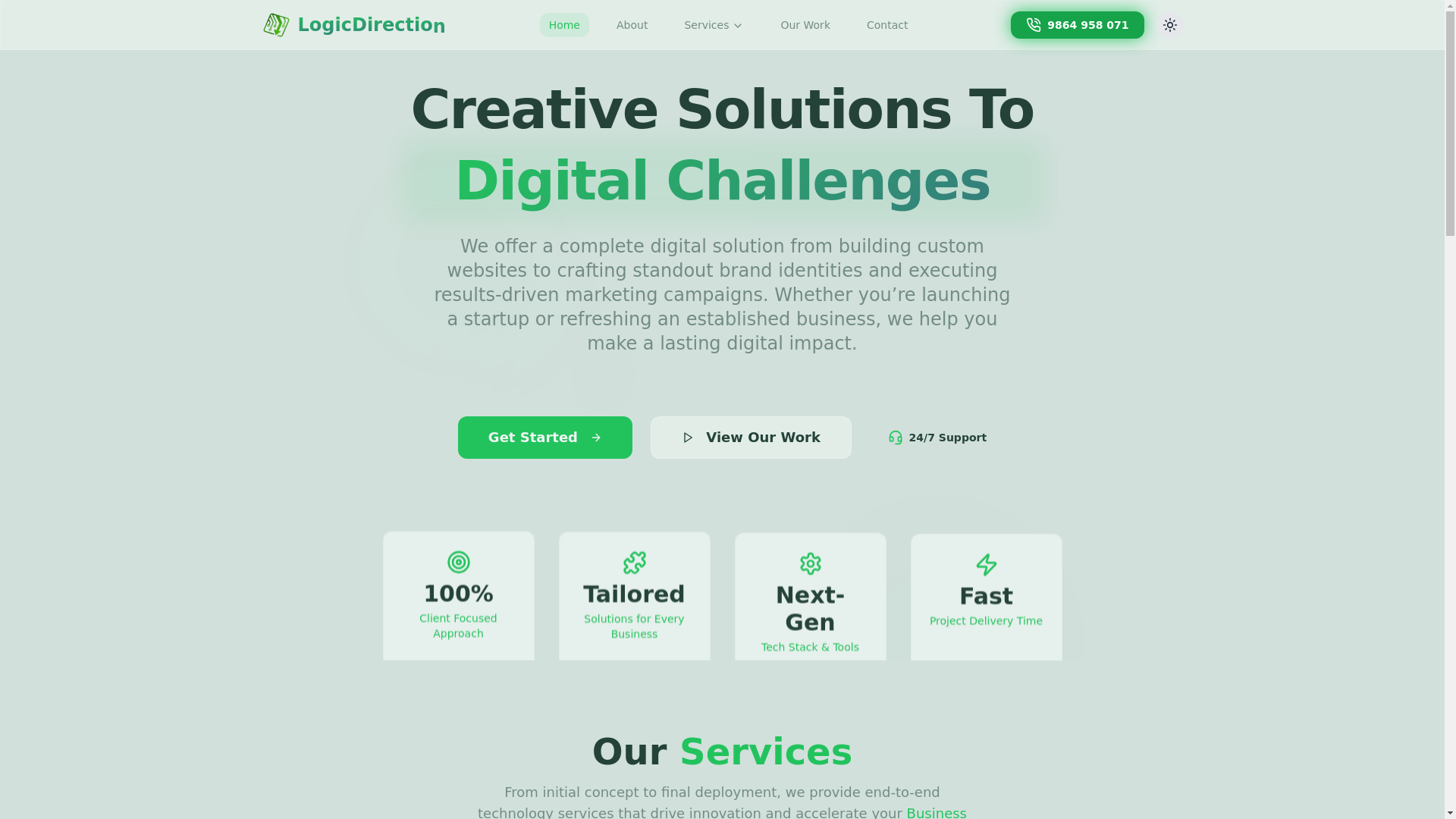 website screenshot of https://logicdirection.info/