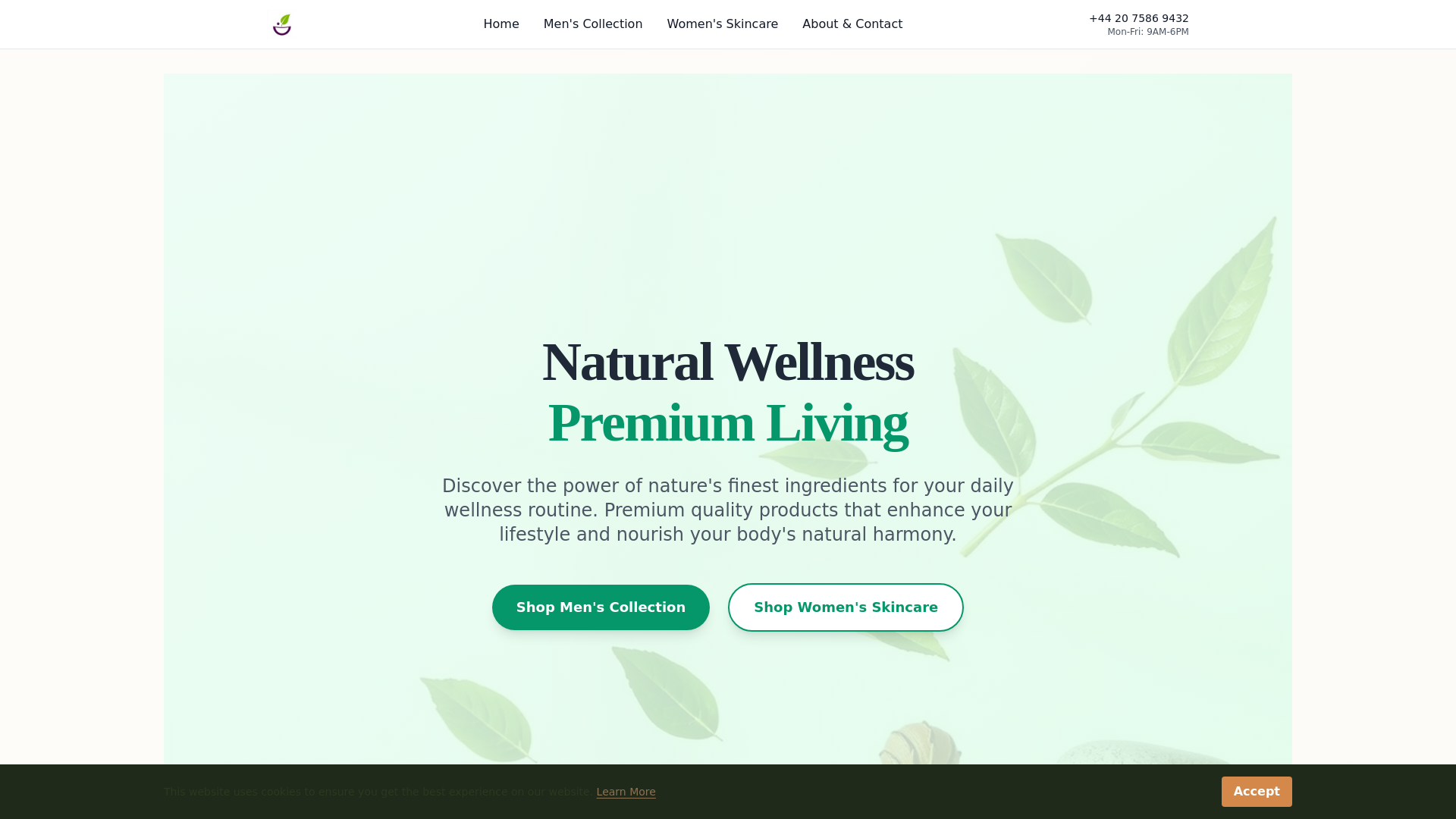 website screenshot of https://naturalwellnesspremi.info/