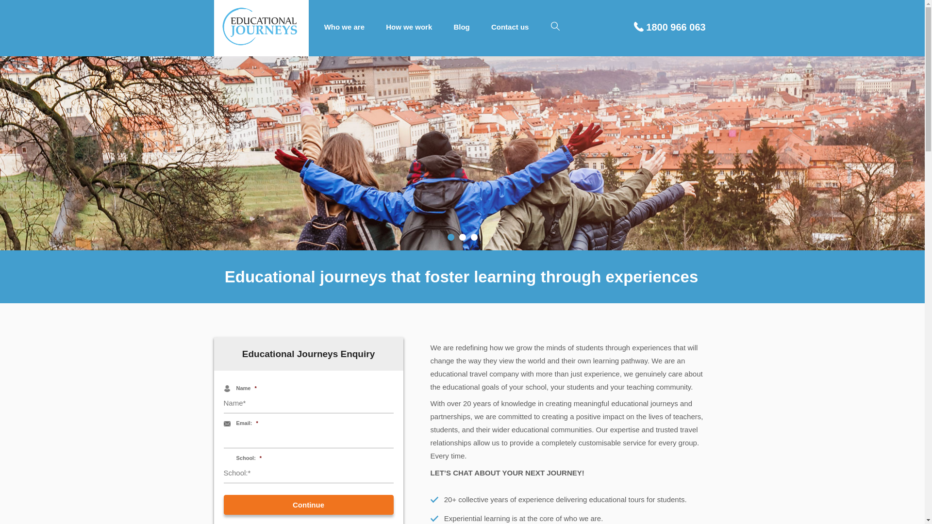 website screenshot of https://educationaljourneys.online/