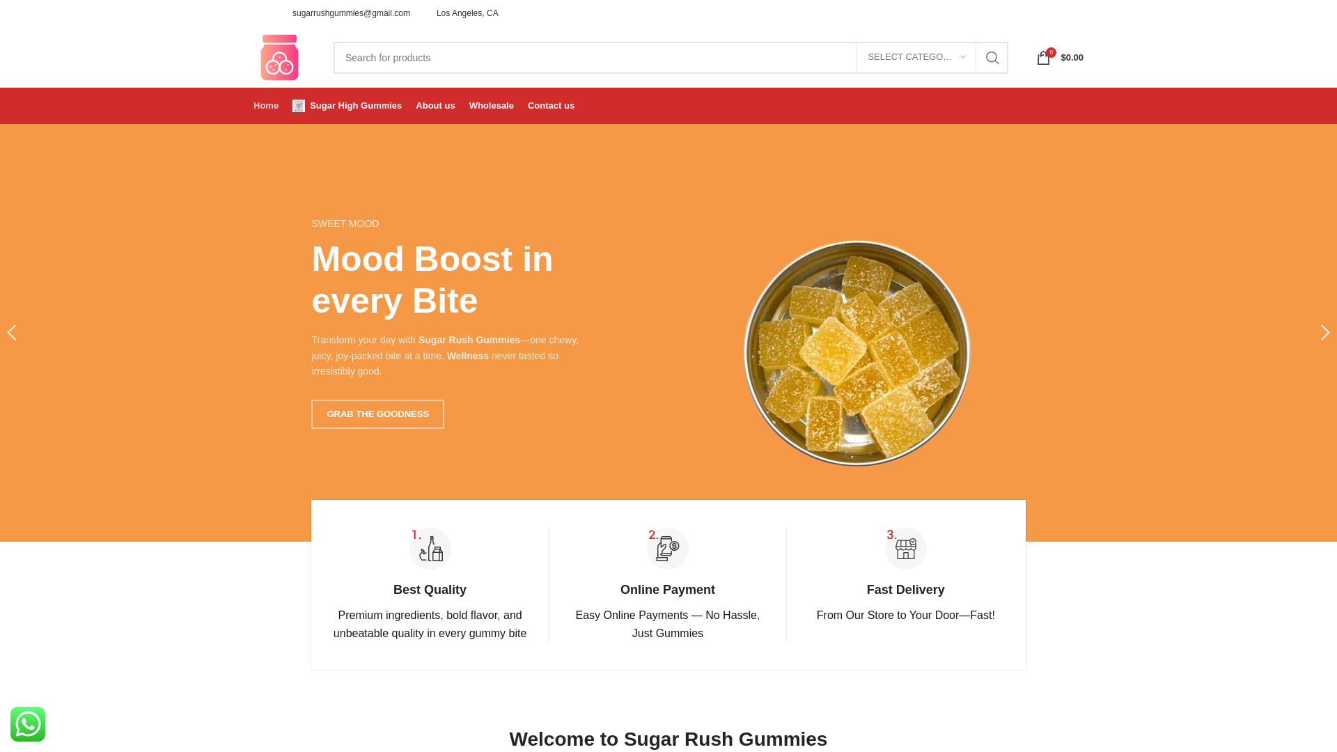 website screenshot of https://sugarrushgummies.com/