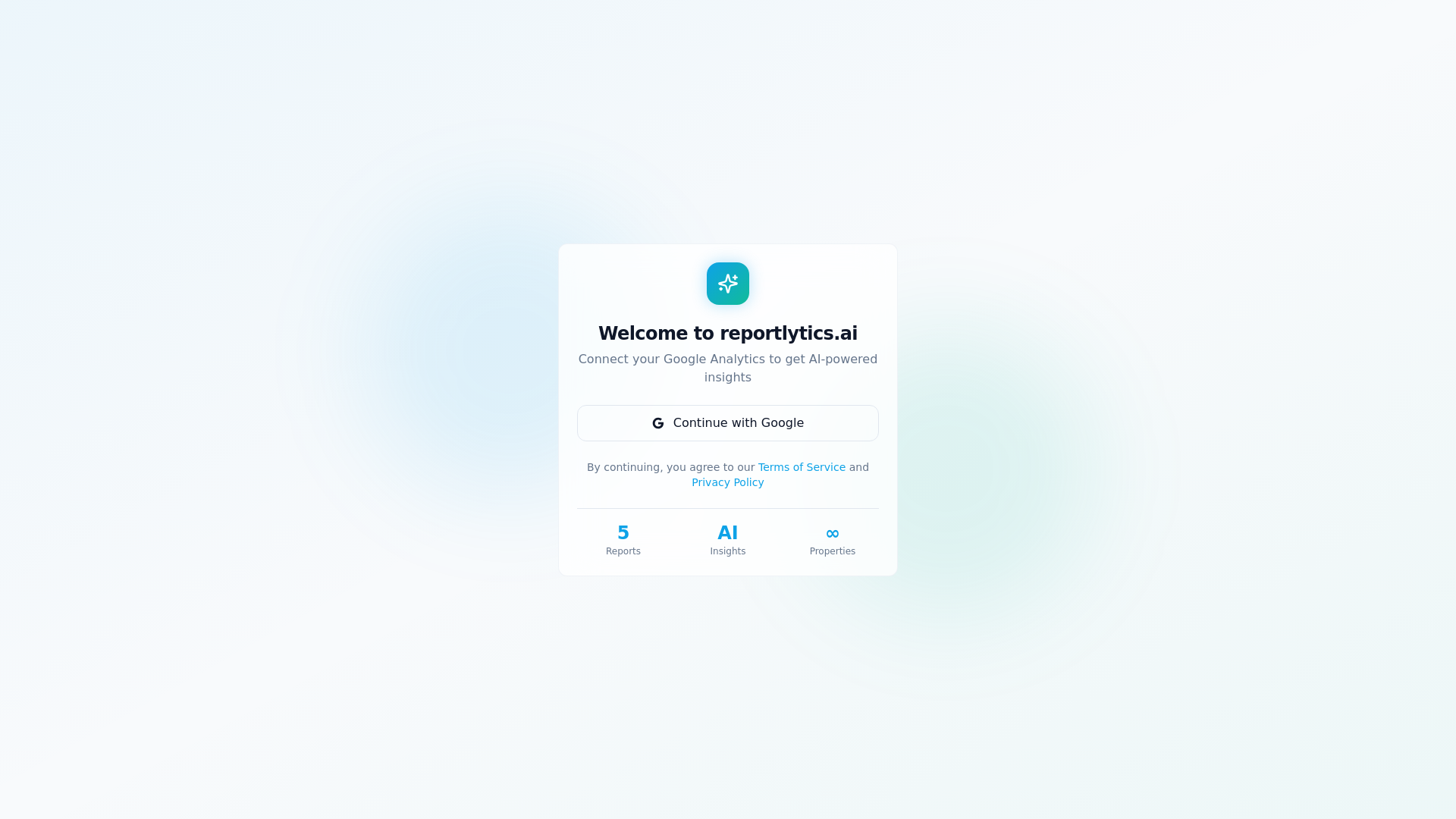 website screenshot of https://reportlytics-2qe.pages.dev/