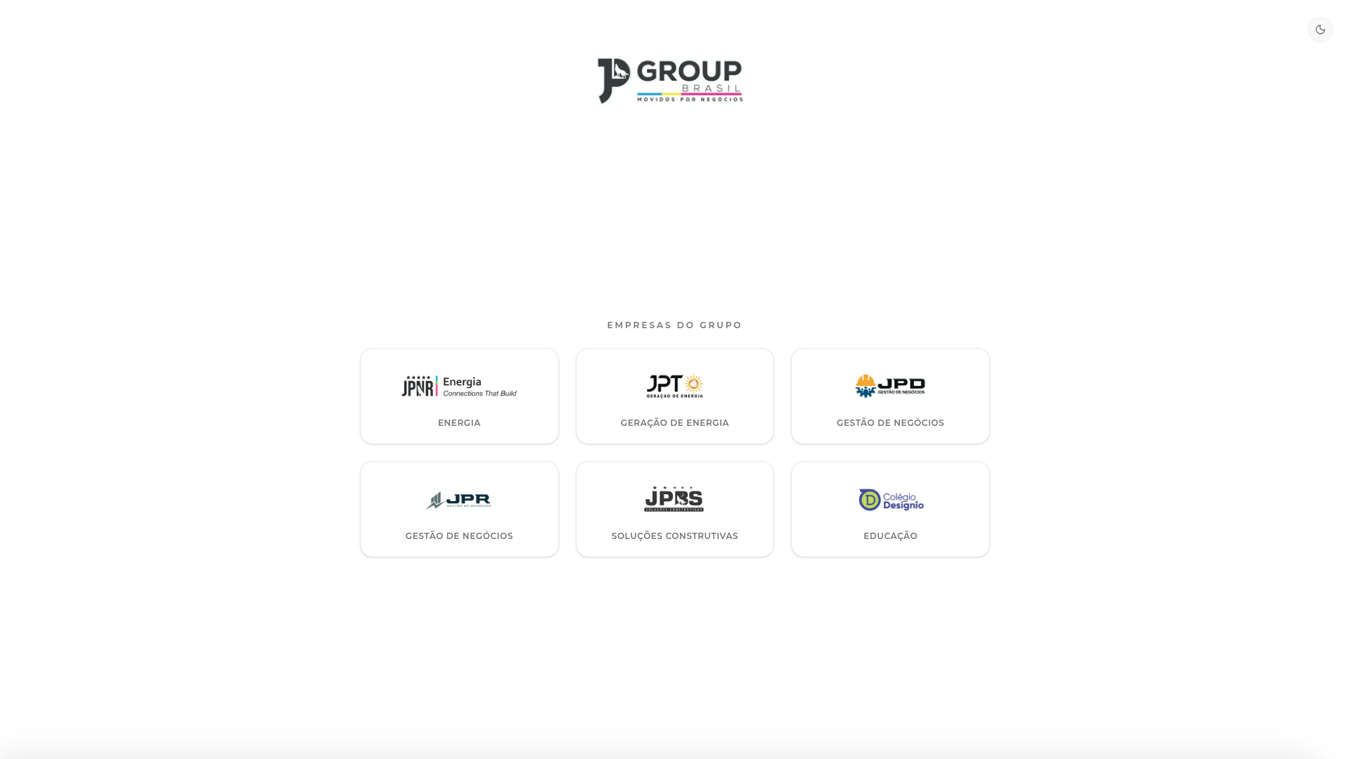 website screenshot of https://jpgroupbrasil.com.br/
