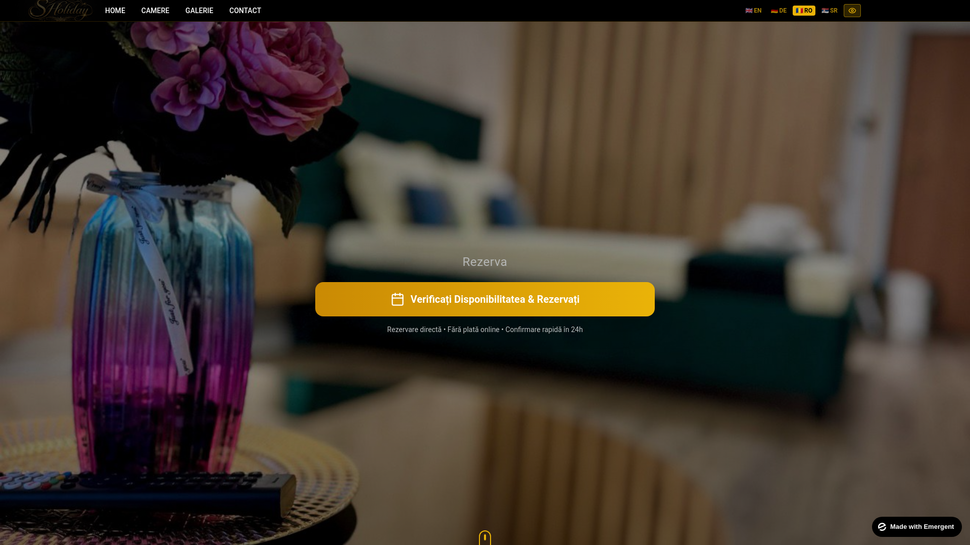 website screenshot of https://sholidayapartments.com