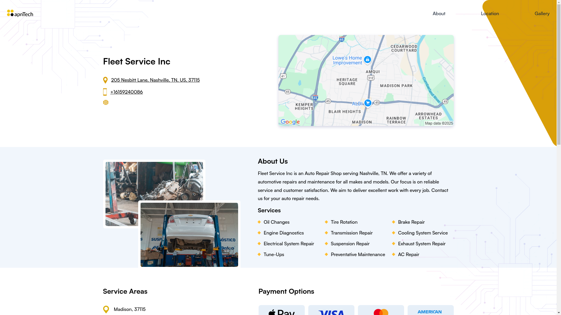 website screenshot of https://fleetserviceinc.online/
