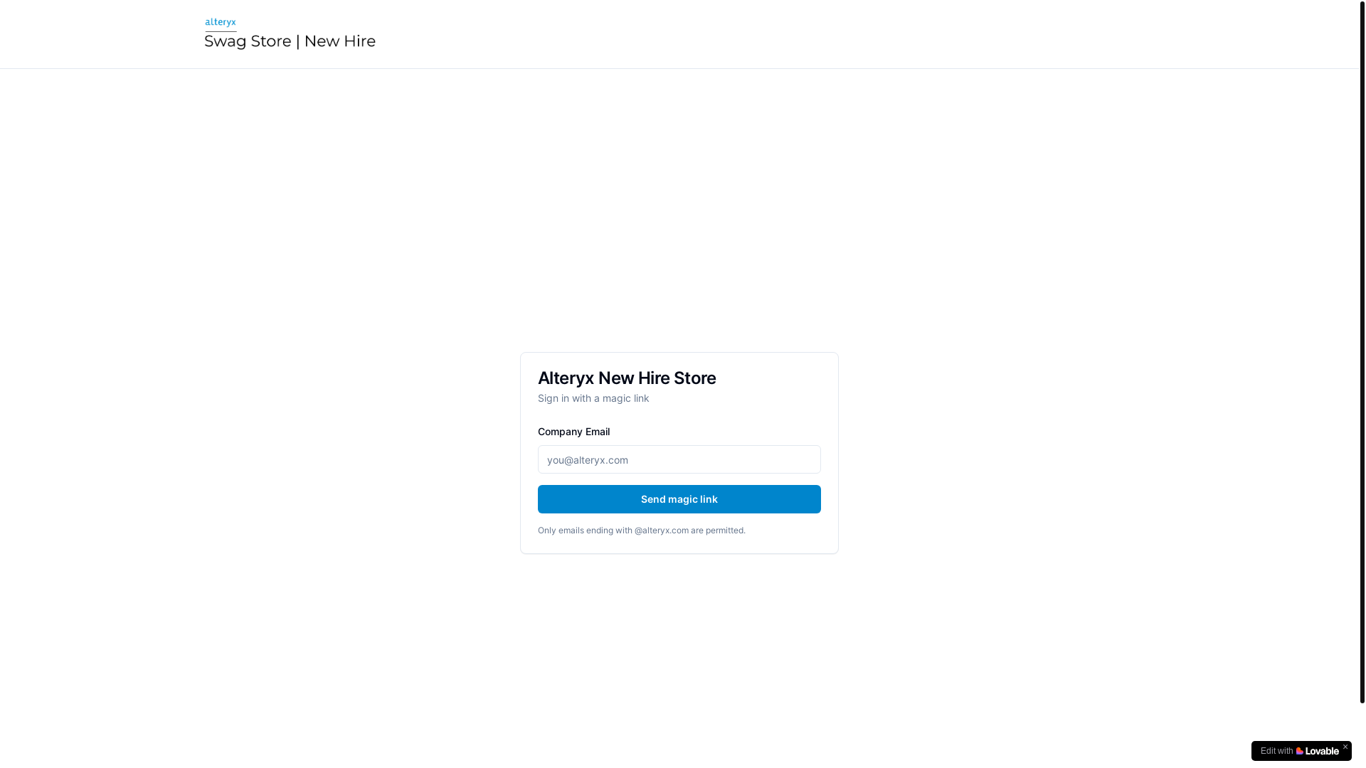website screenshot of https://alteryxnewhire.com/
