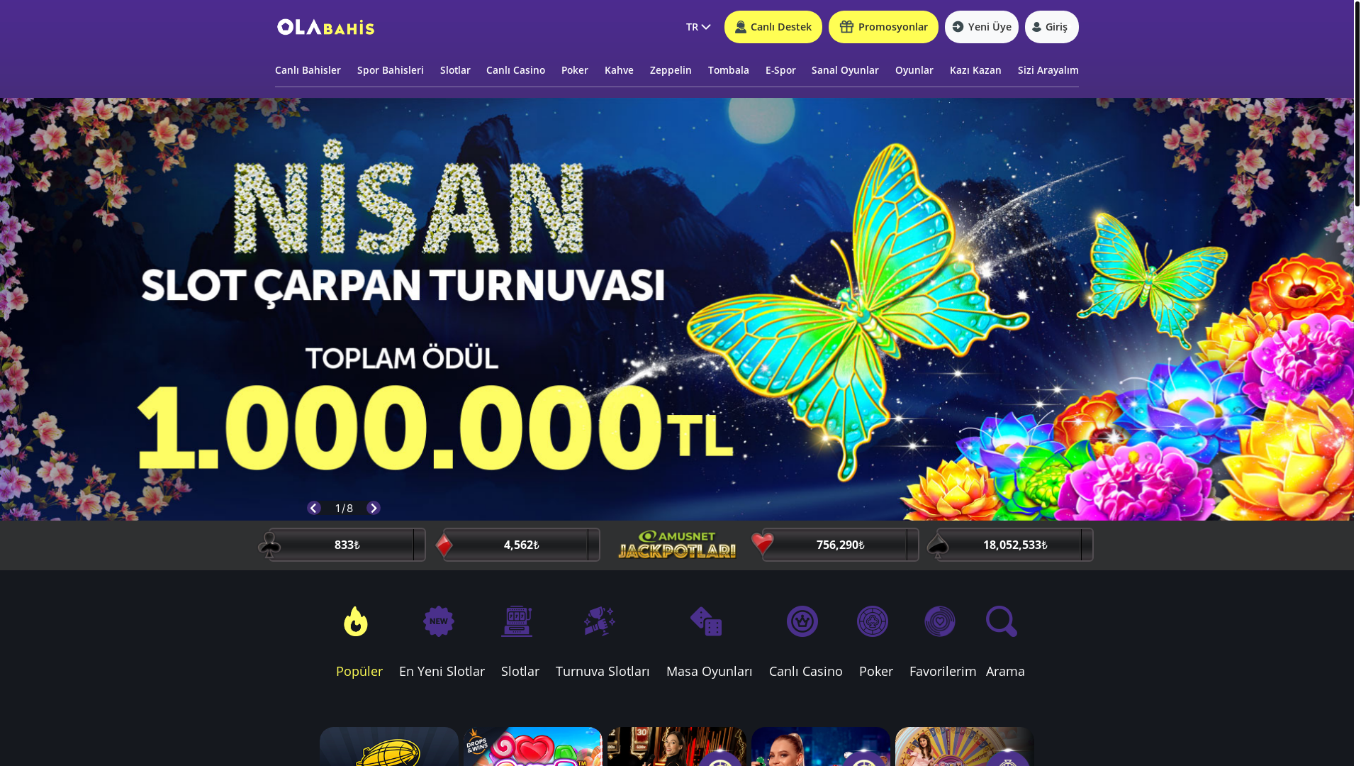 website screenshot of https://olabahisresmigiris.com/