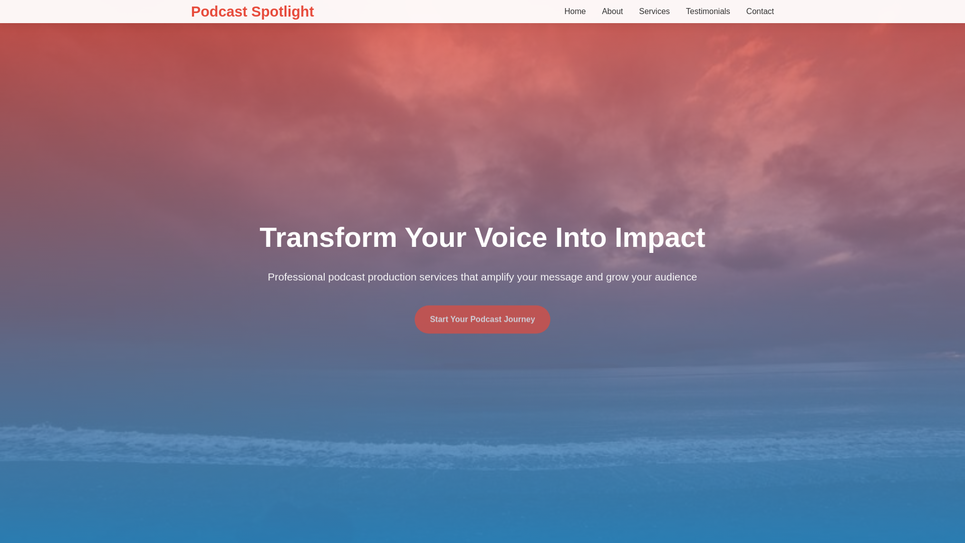 website screenshot of https://podcastspotlight.sbs/